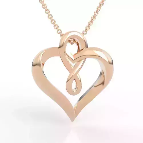 Stunning Infinity Heart Pendant 3D print model