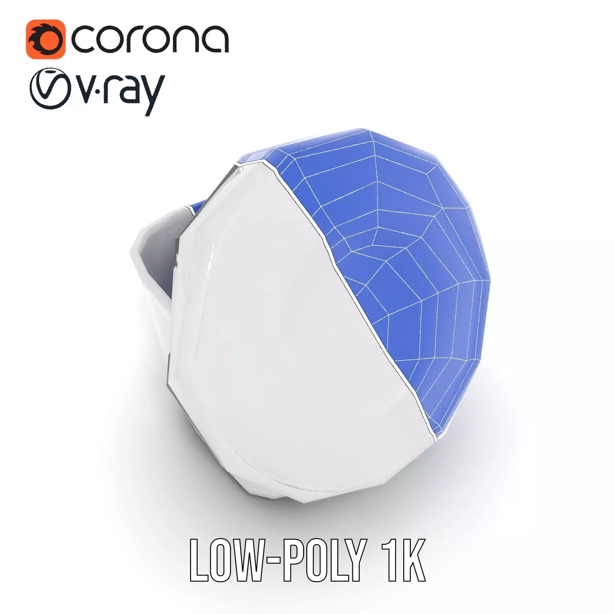 Round Plastic Container with Lid Model Pack Low-poly 3D model_27