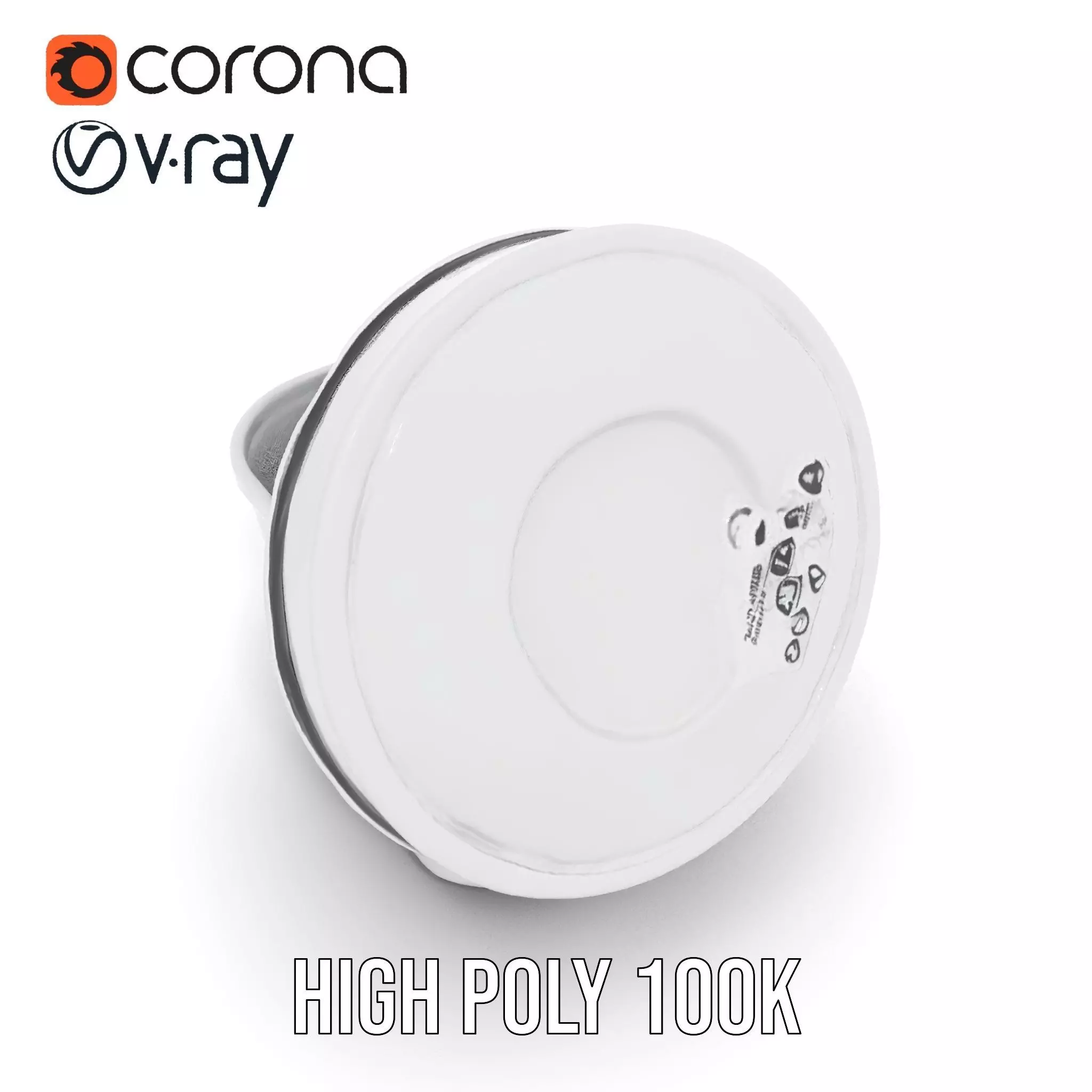 Round Plastic Container with Lid Model Pack Low-poly 3D model_25