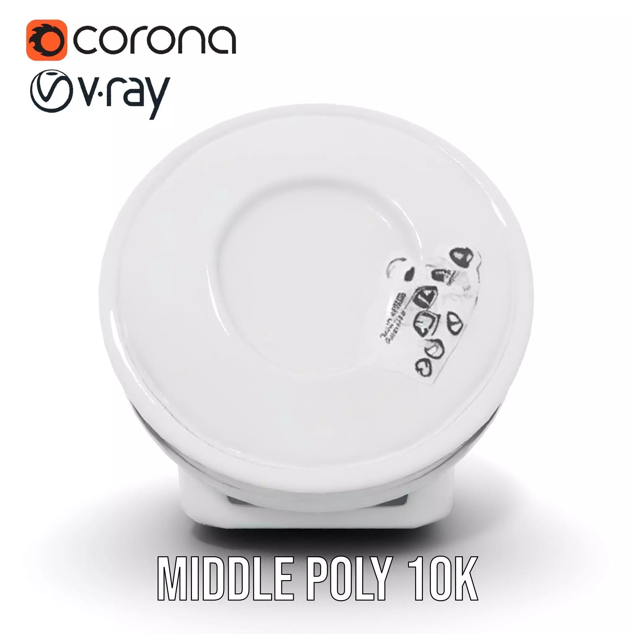 Round Plastic Container with Lid Model Pack Low-poly 3D model_6