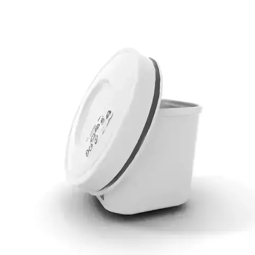 Round Plastic Container with Lid Model Pack