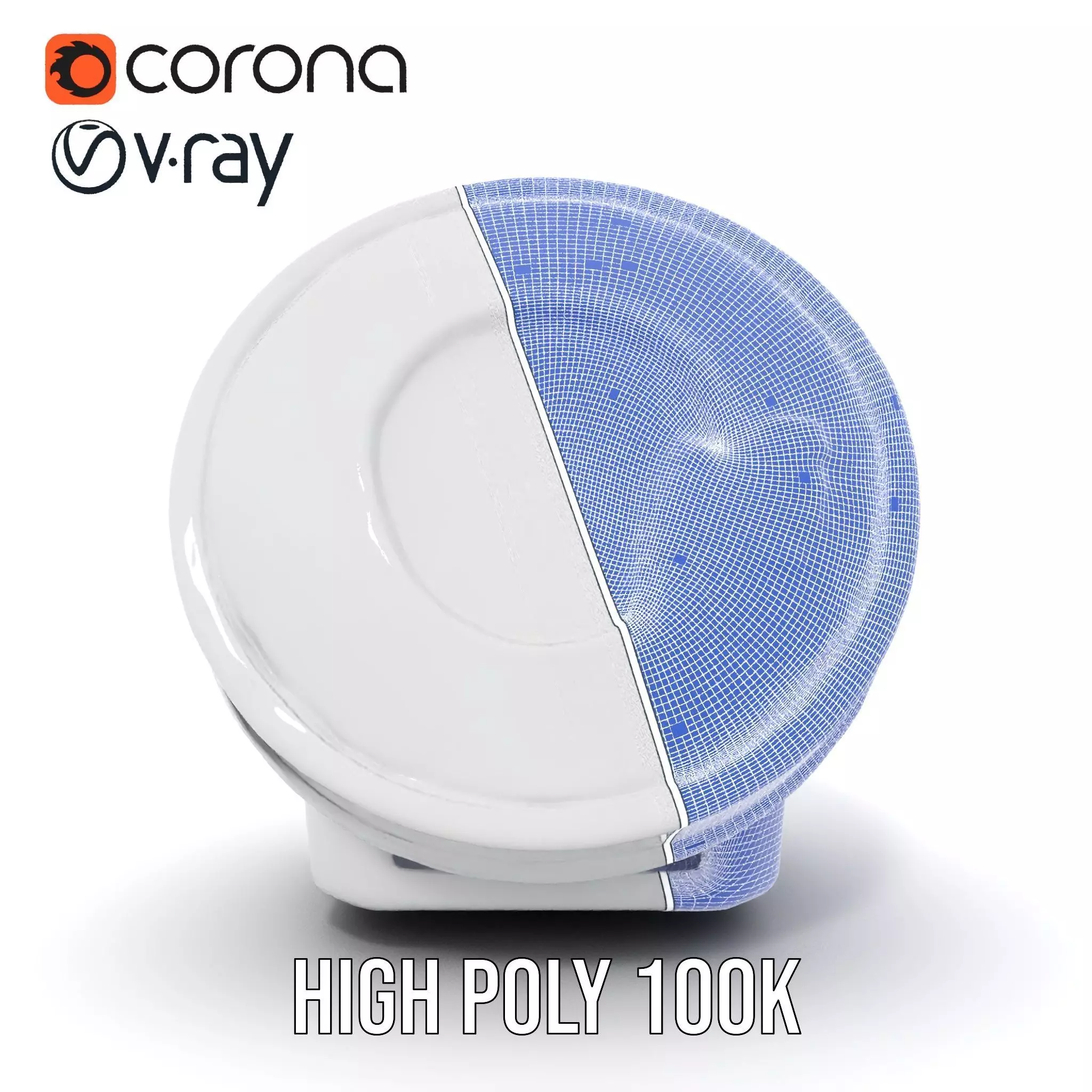 Round Plastic Container with Lid Model Pack Low-poly 3D model_33