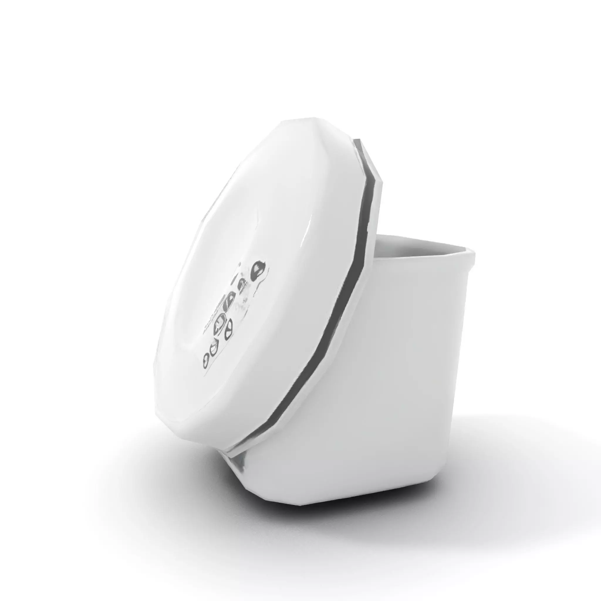 Round Plastic Container with Lid Model Pack Low-poly 3D model_20