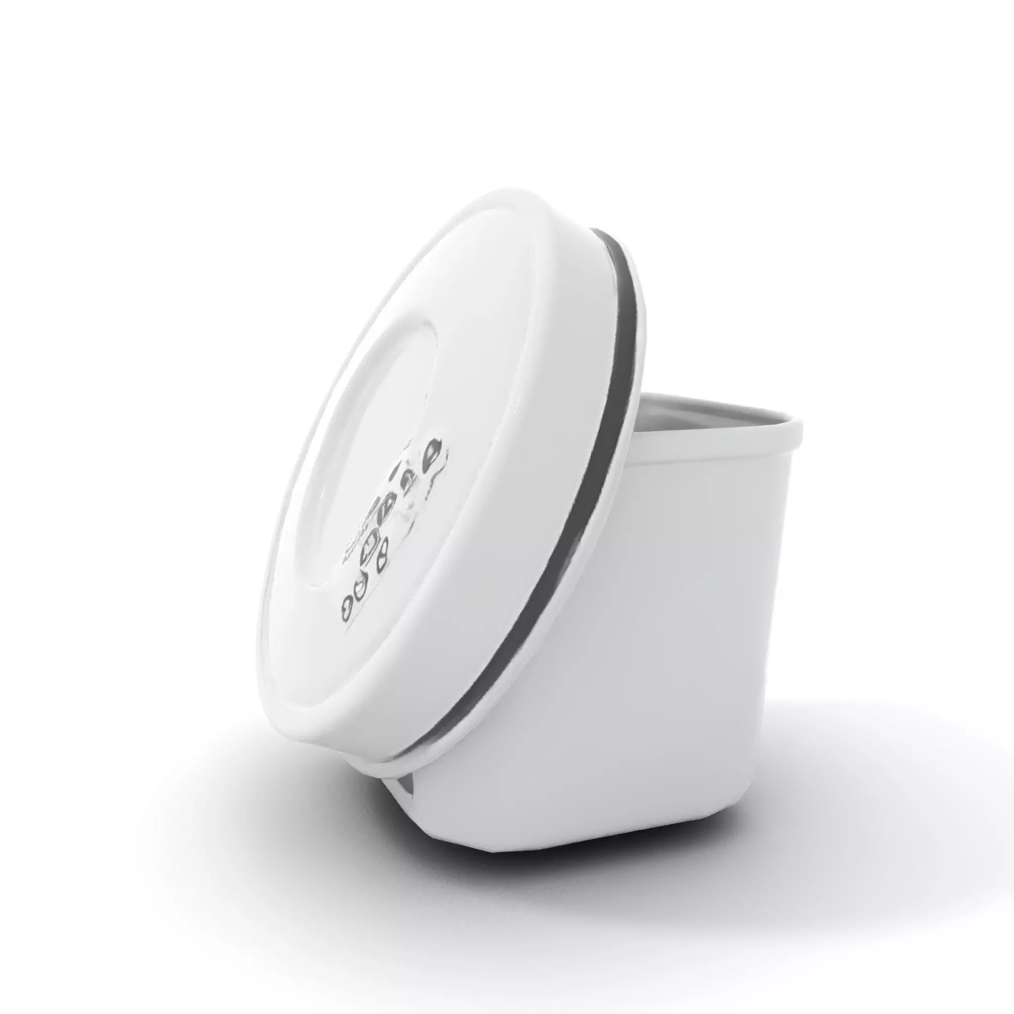 Round Plastic Container with Lid Model Pack Low-poly 3D model_5