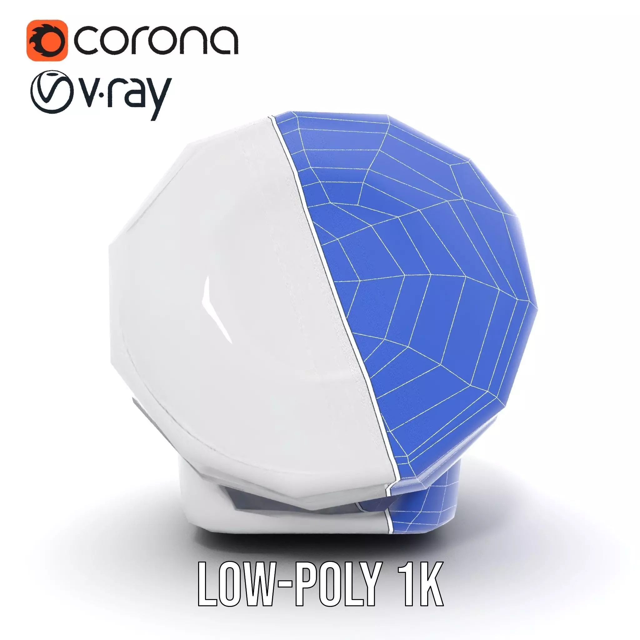 Round Plastic Container with Lid Model Pack Low-poly 3D model_30