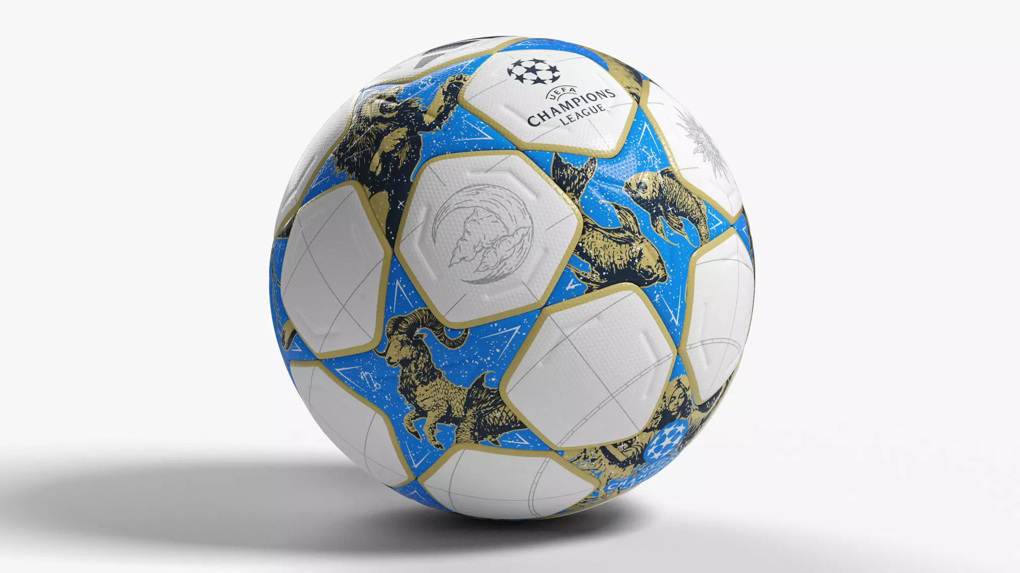 Adidas Champions League 25 26 ball zodiac signs 3D model_4