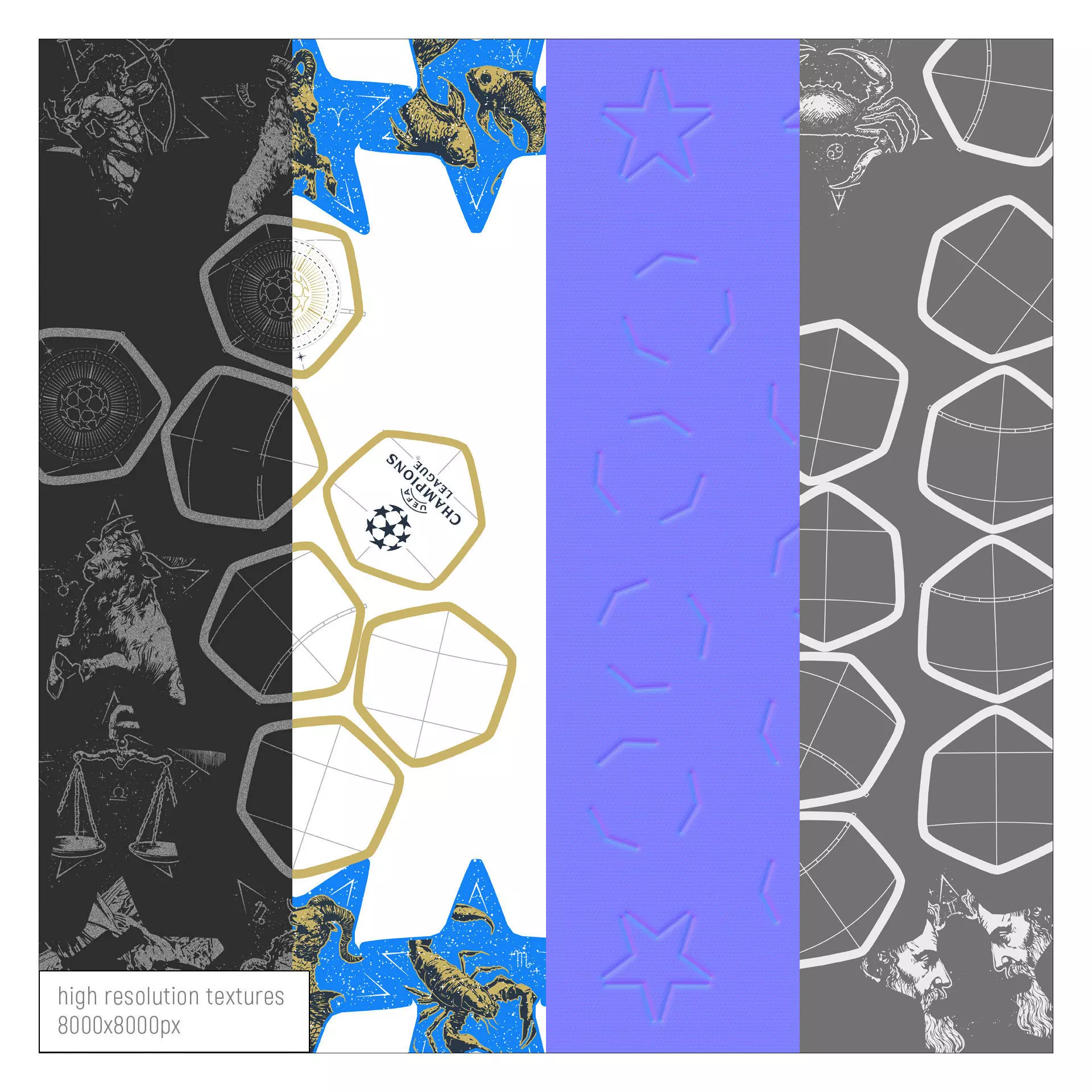 Adidas Champions League 25 26 ball zodiac signs 3D model_6