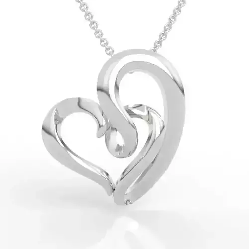 Modern Double Heart Pendant