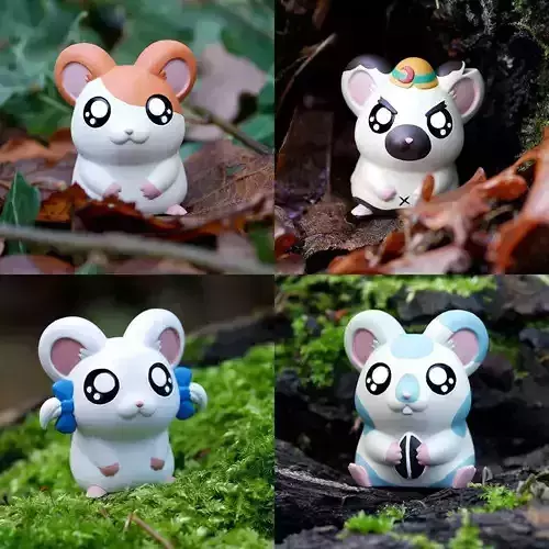 Hamtaro Set 3D Model STL Files 3D print model