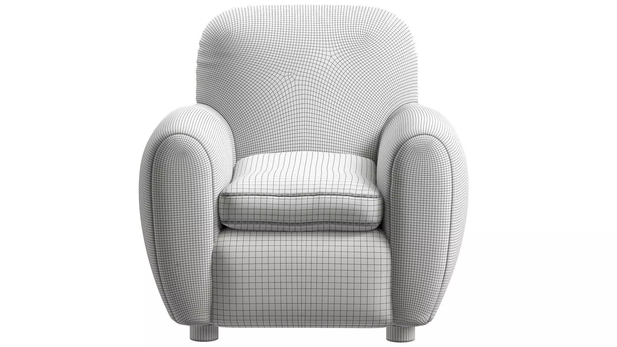 Pair Of Curved Lounge Chair 3D model_12