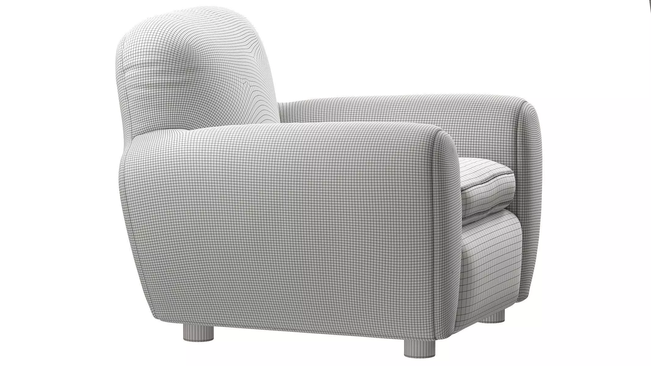 Pair Of Curved Lounge Chair 3D model_14