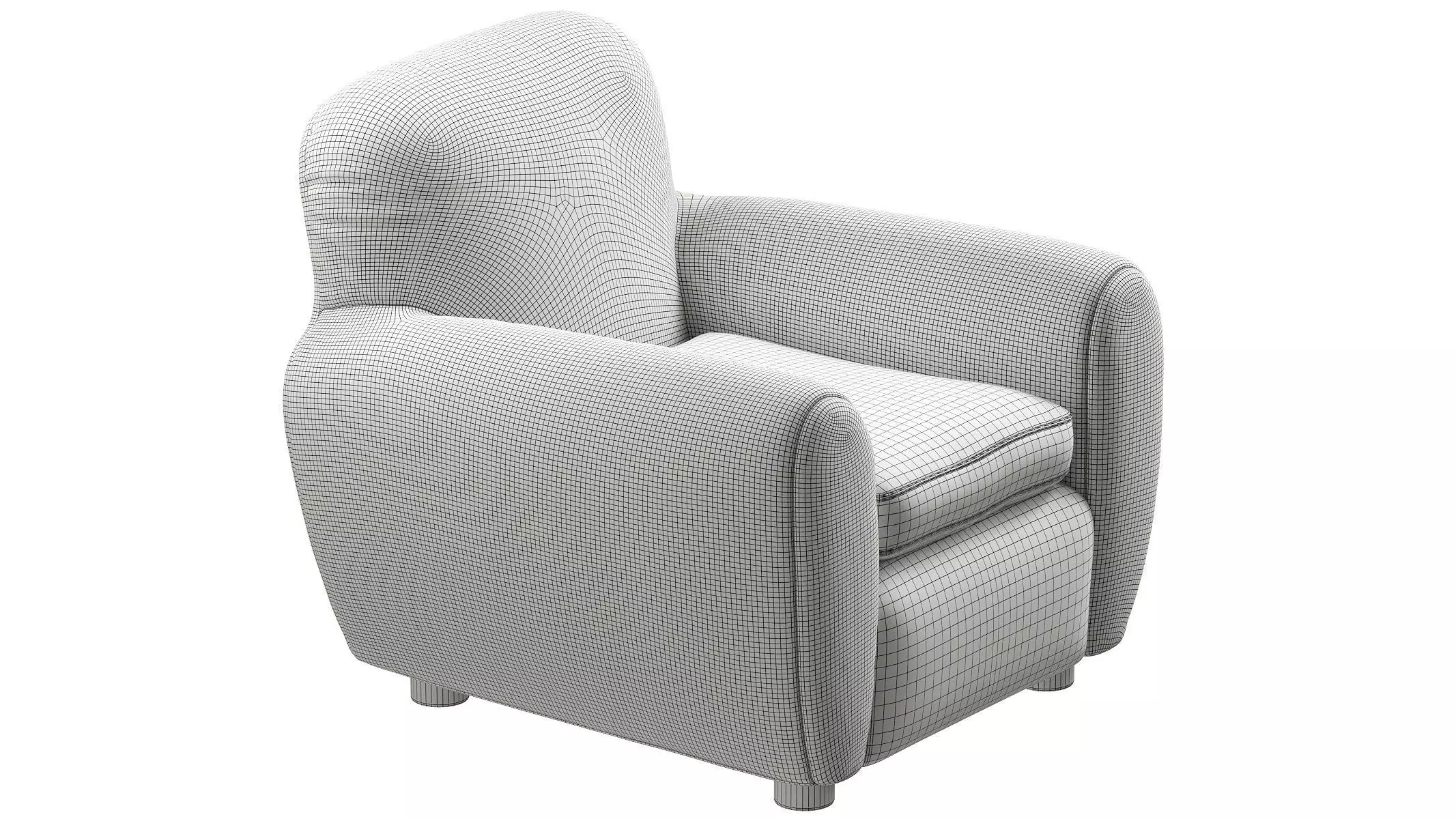 Pair Of Curved Lounge Chair 3D model_11