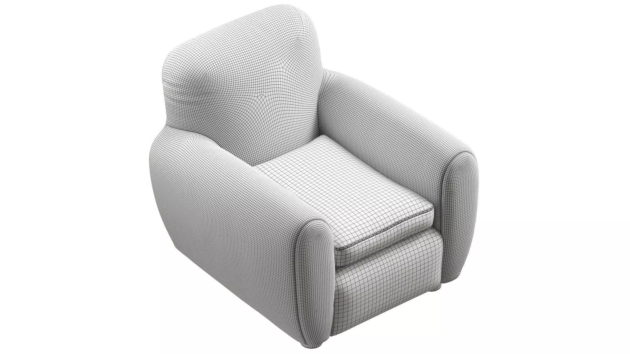 Pair Of Curved Lounge Chair 3D model_13