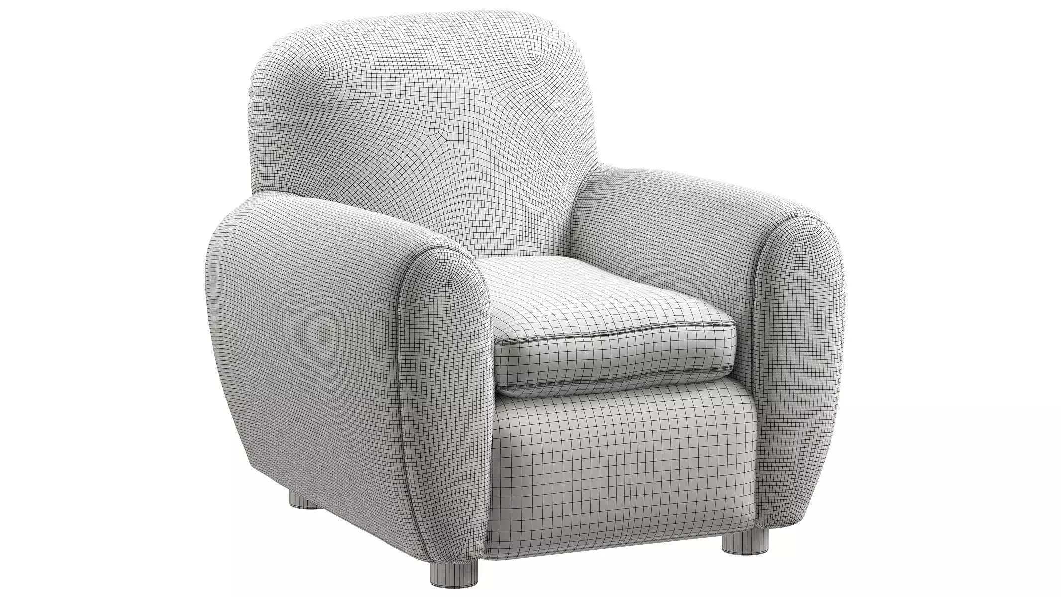 Pair Of Curved Lounge Chair 3D model_15