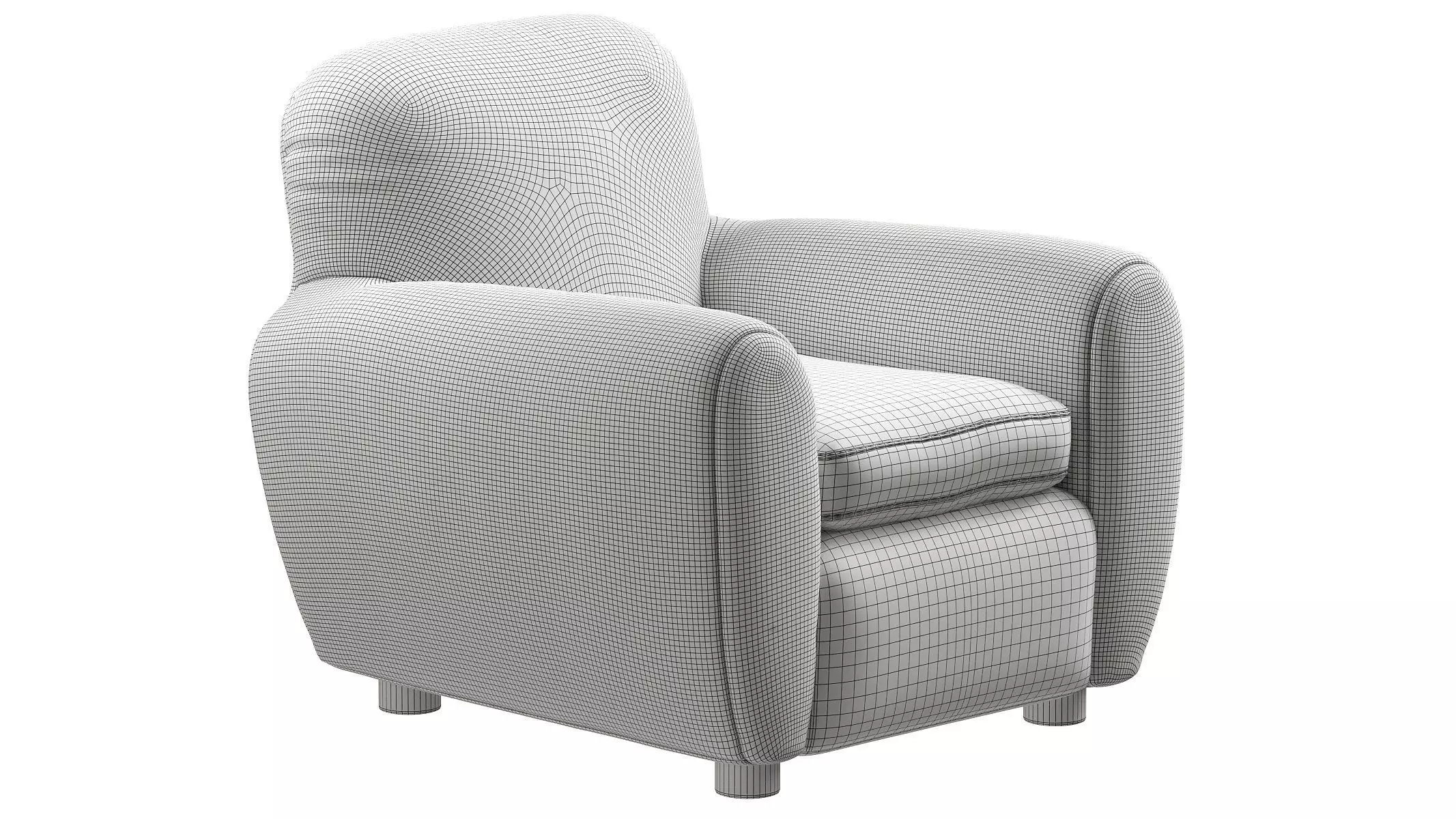 Pair Of Curved Lounge Chair 3D model_16
