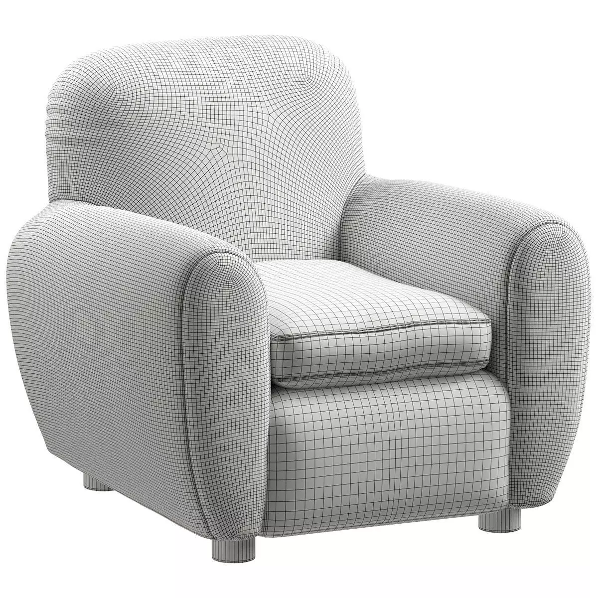 Pair Of Curved Lounge Chair 3D model_23