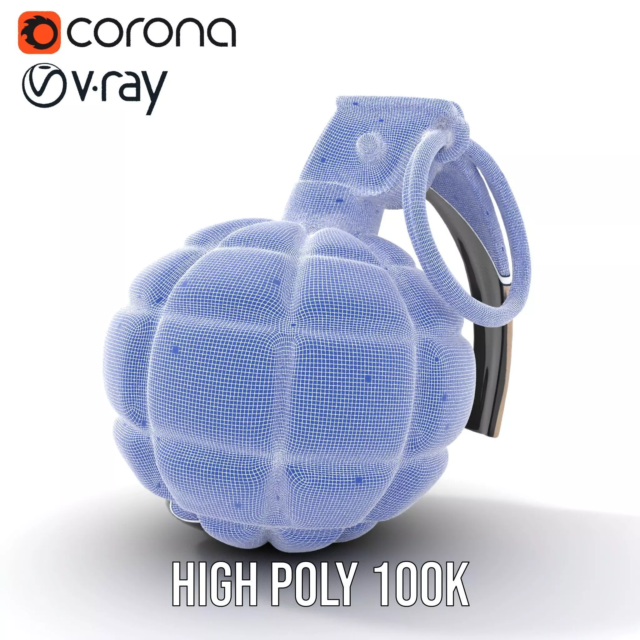 Grenade model pack with detailed texture and design Low-poly 3D model_34