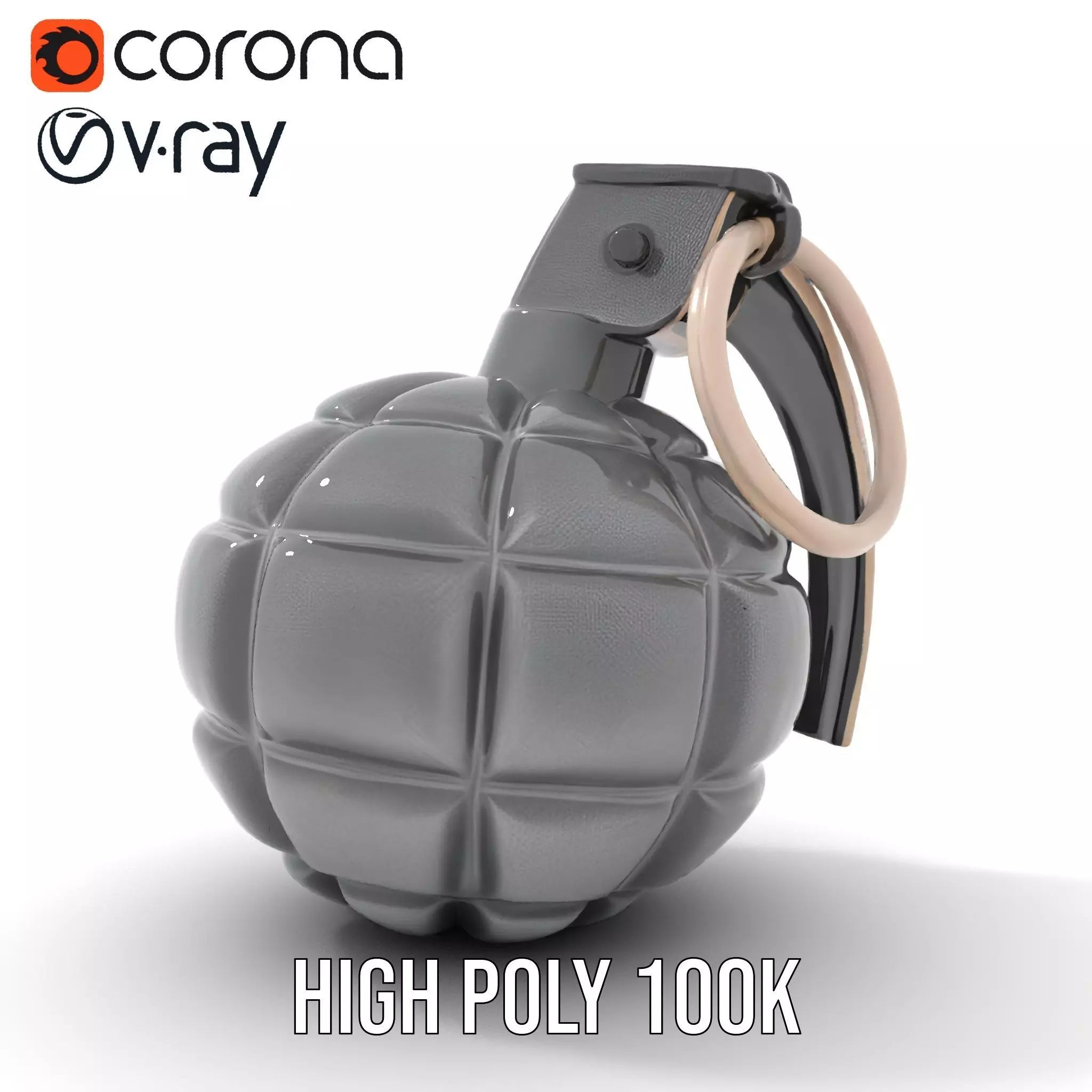 Grenade model pack with detailed texture and design Low-poly 3D model_20