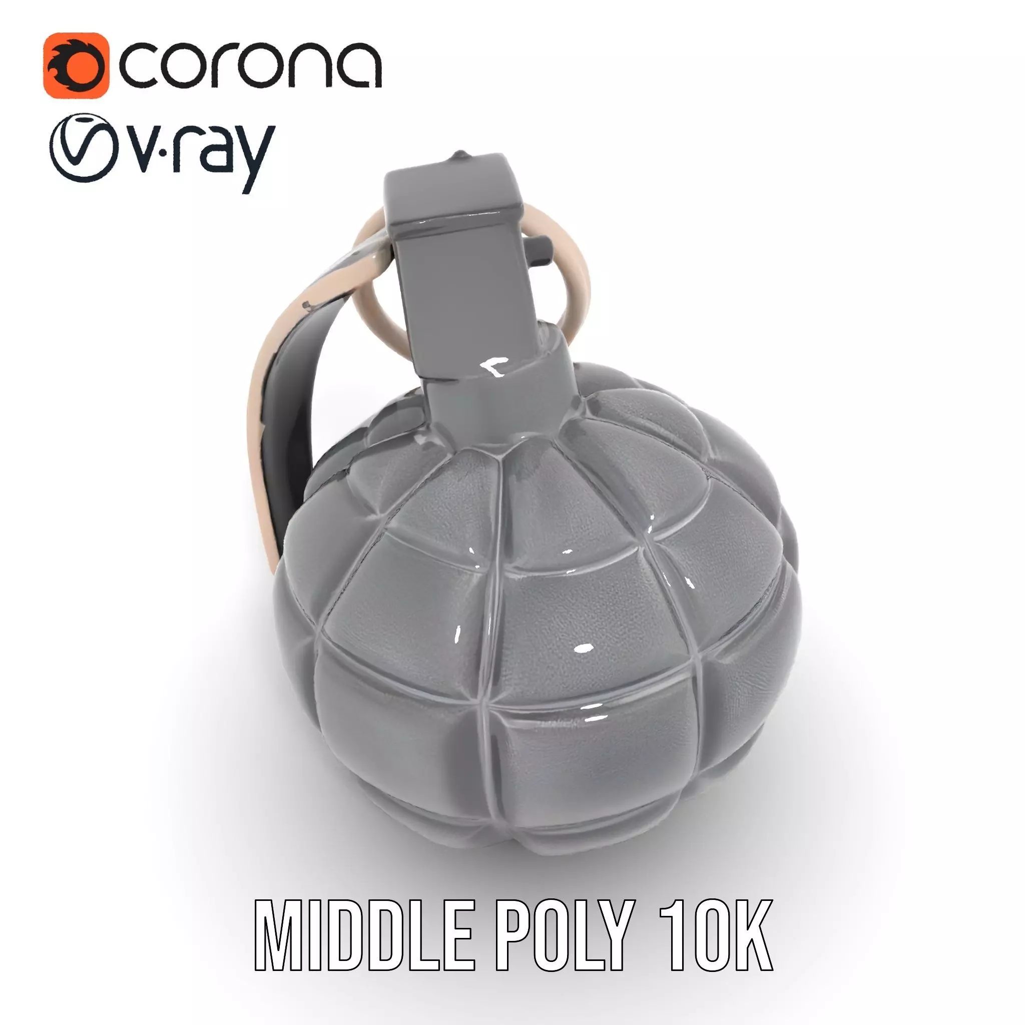 Grenade model pack with detailed texture and design Low-poly 3D model_5