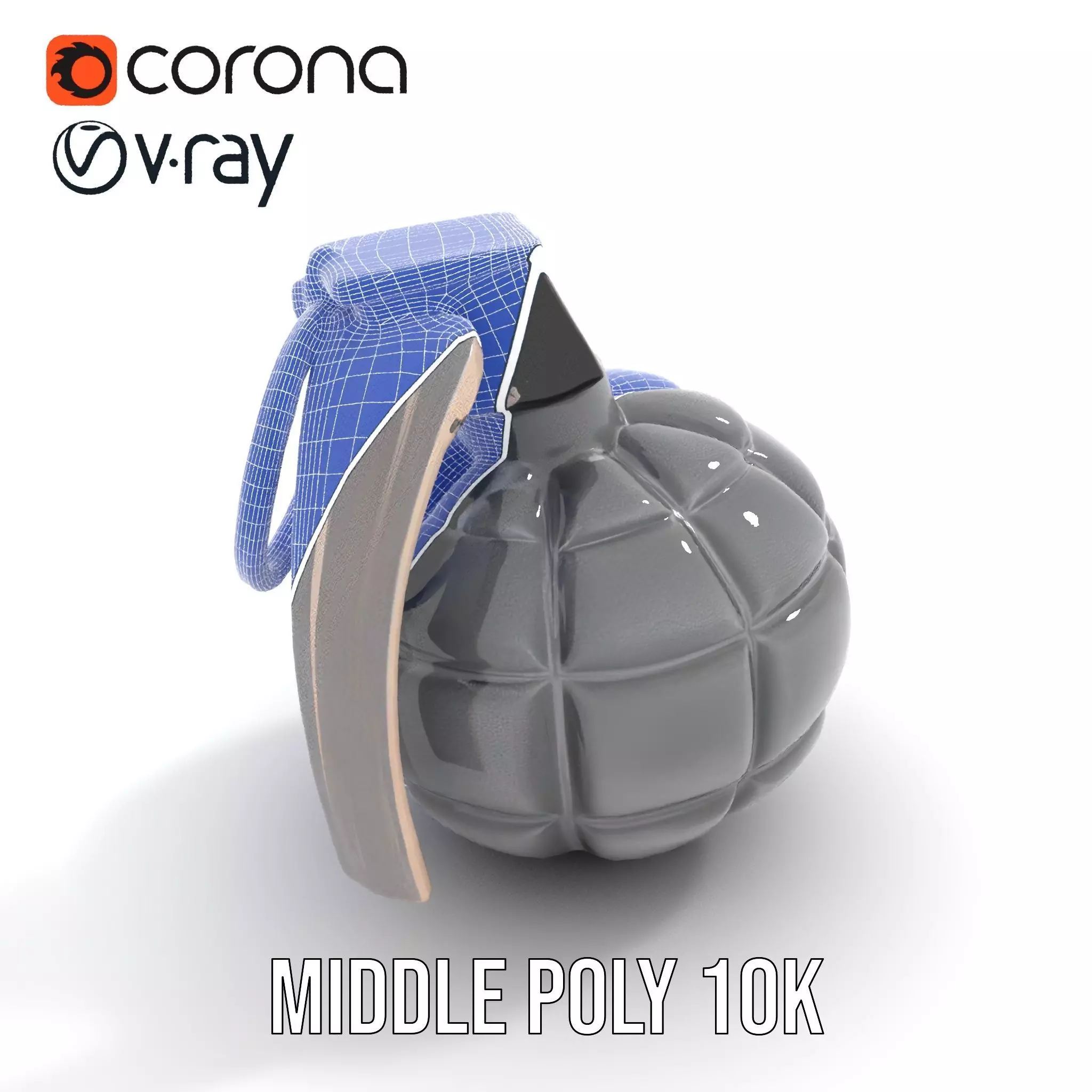 Grenade model pack with detailed texture and design Low-poly 3D model_27