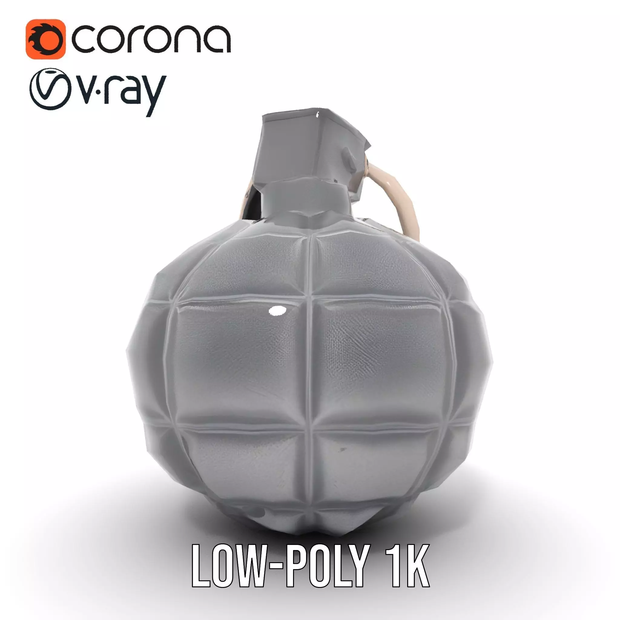 Grenade model pack with detailed texture and design Low-poly 3D model_22