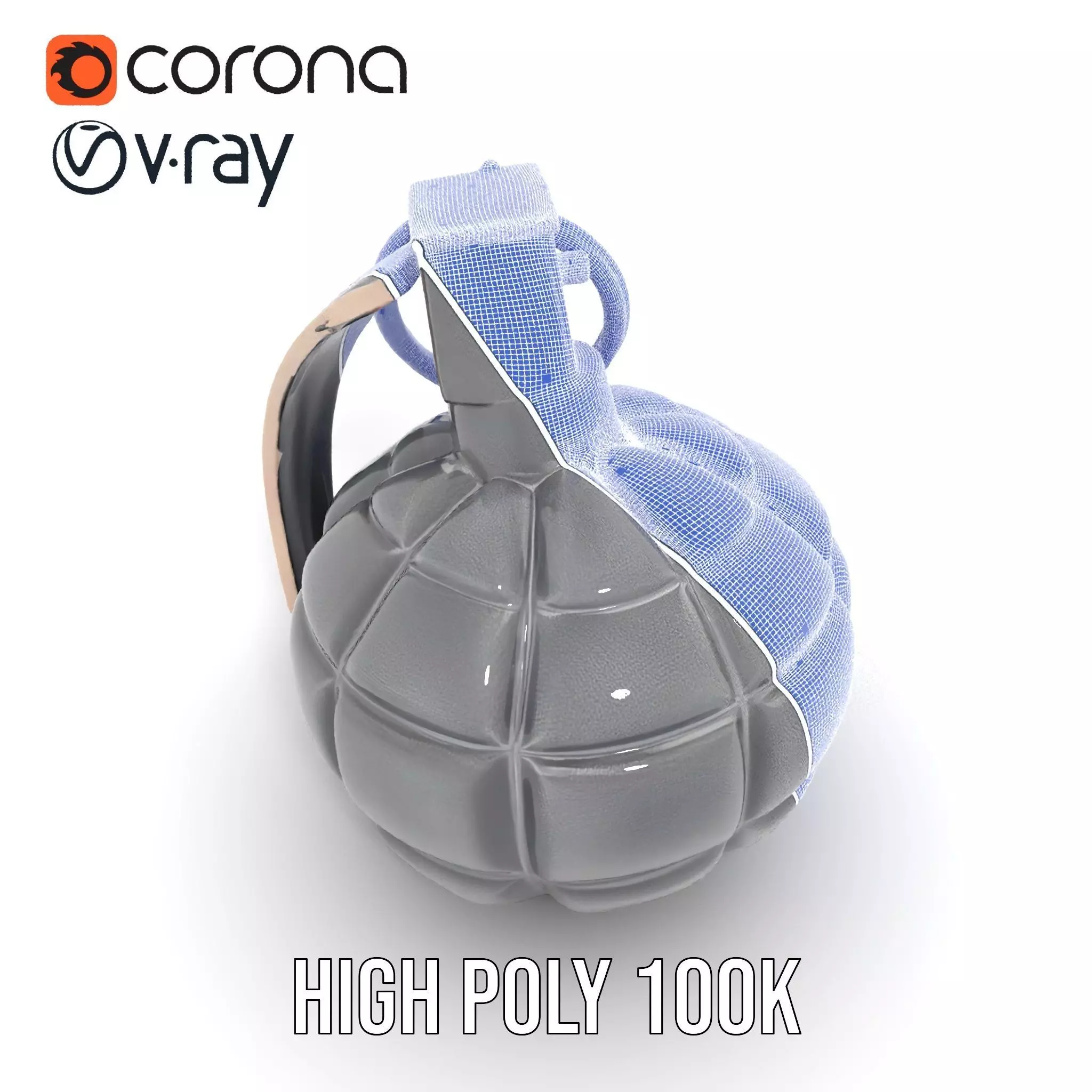 Grenade model pack with detailed texture and design Low-poly 3D model_32
