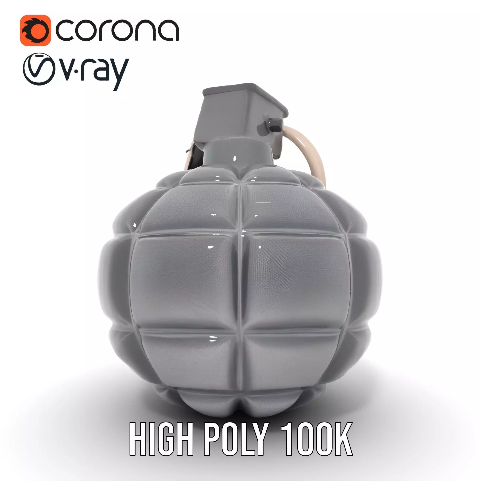 Grenade model pack with detailed texture and design Low-poly 3D model_23