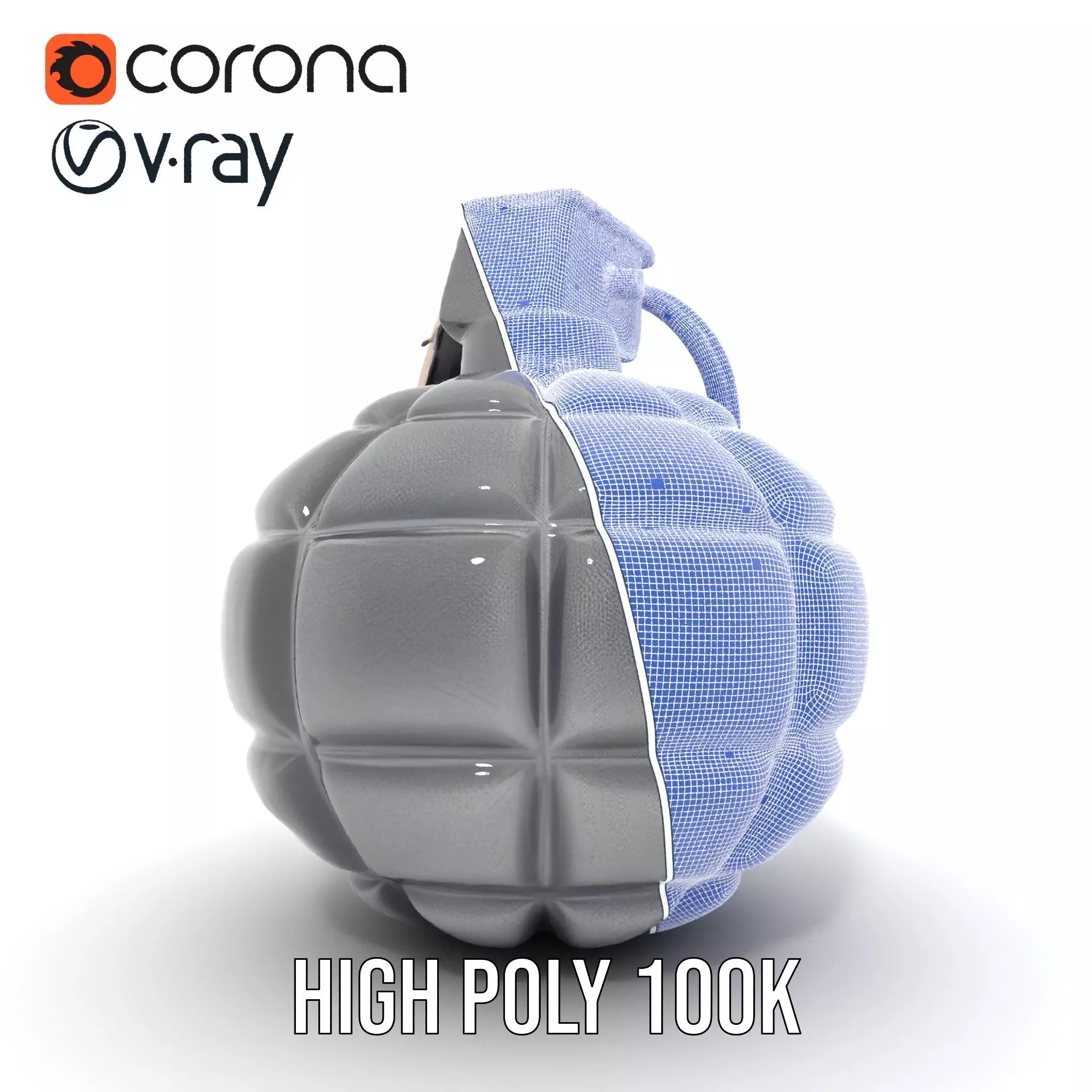 Grenade model pack with detailed texture and design Low-poly 3D model_33