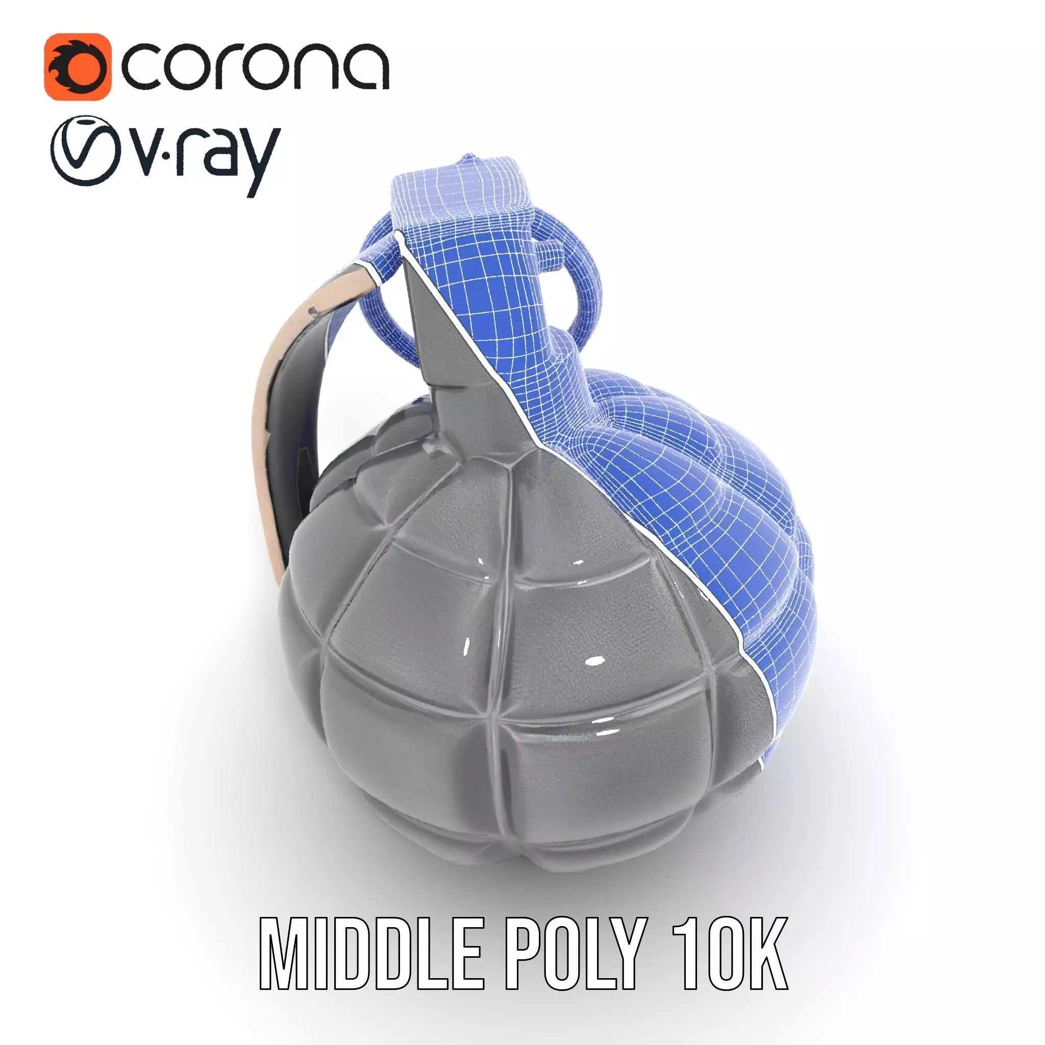 Grenade model pack with detailed texture and design Low-poly 3D model_24