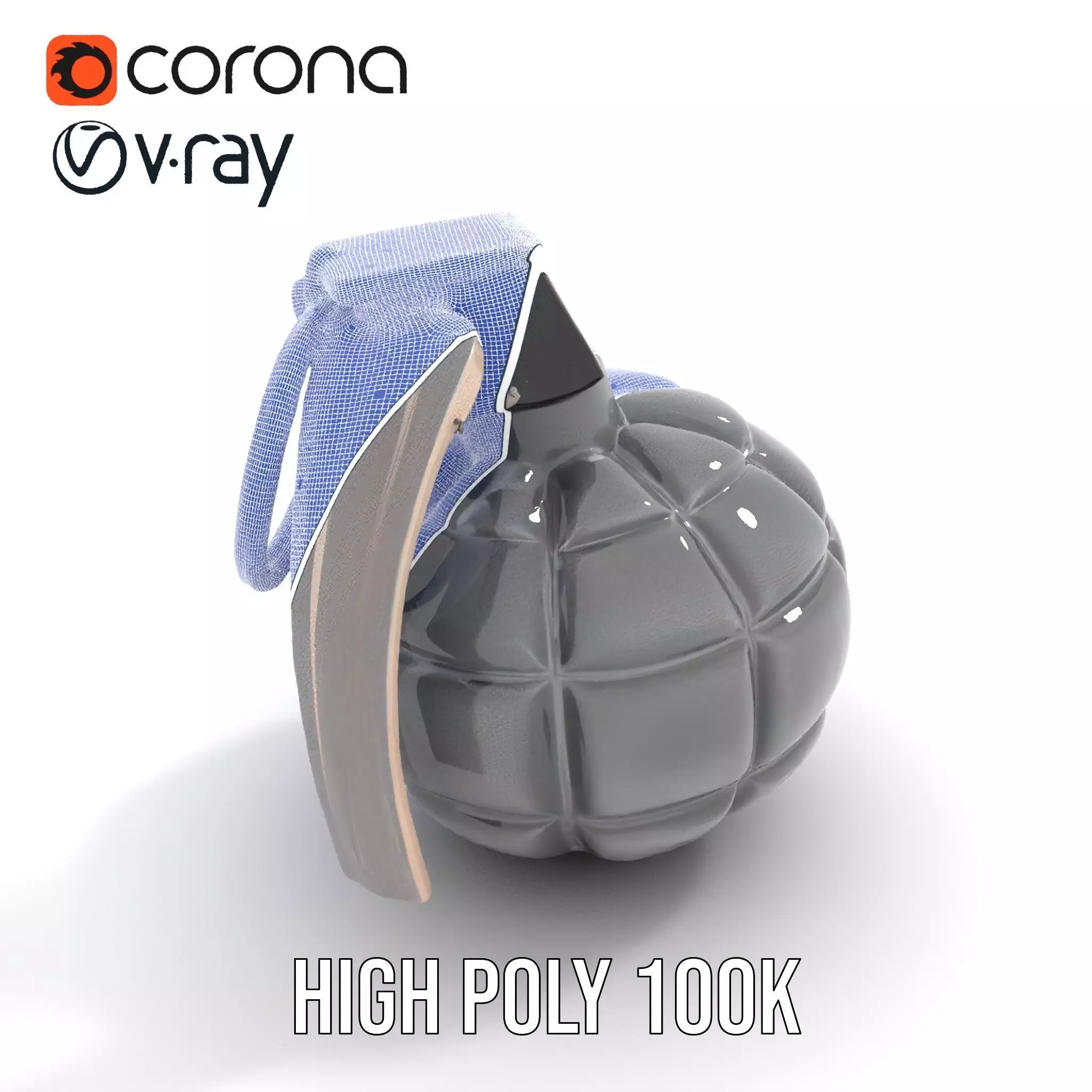 Grenade model pack with detailed texture and design Low-poly 3D model_31