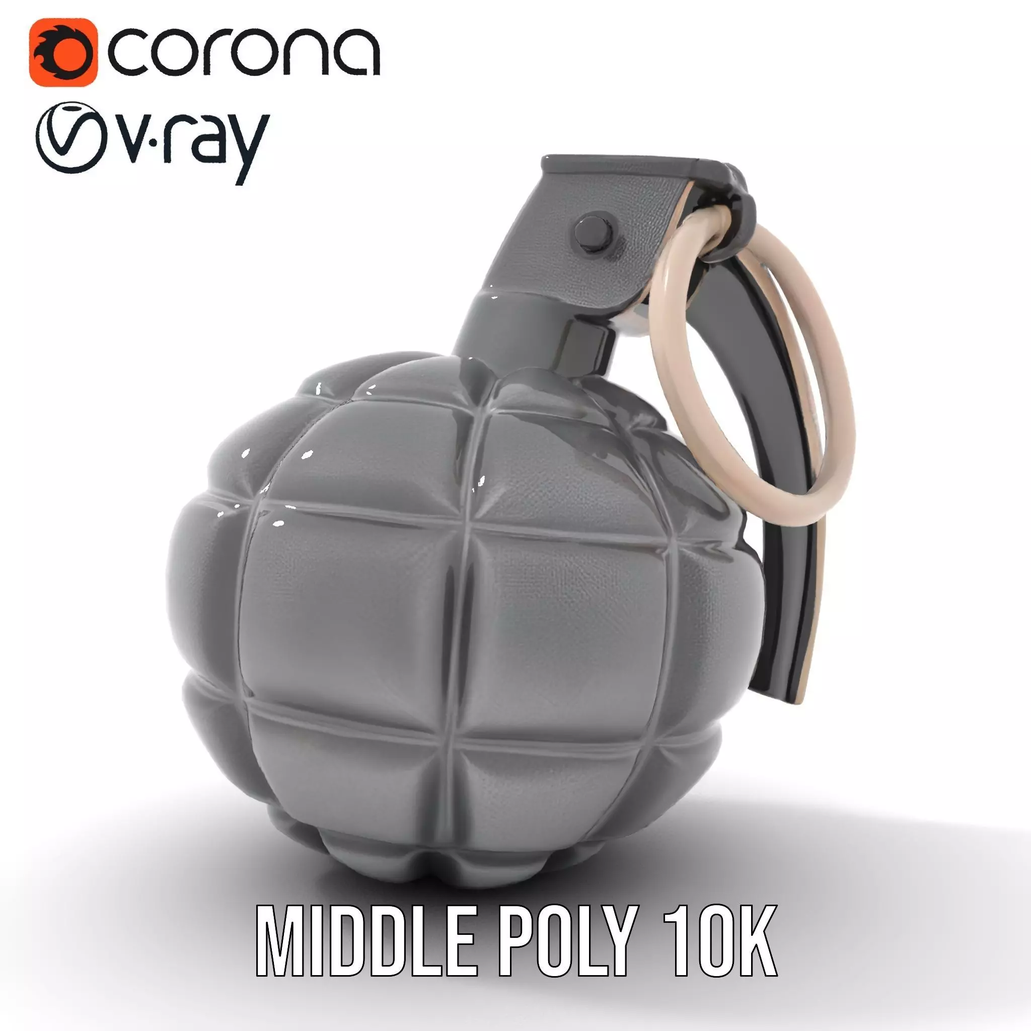 Grenade model pack with detailed texture and design Low-poly 3D model_13