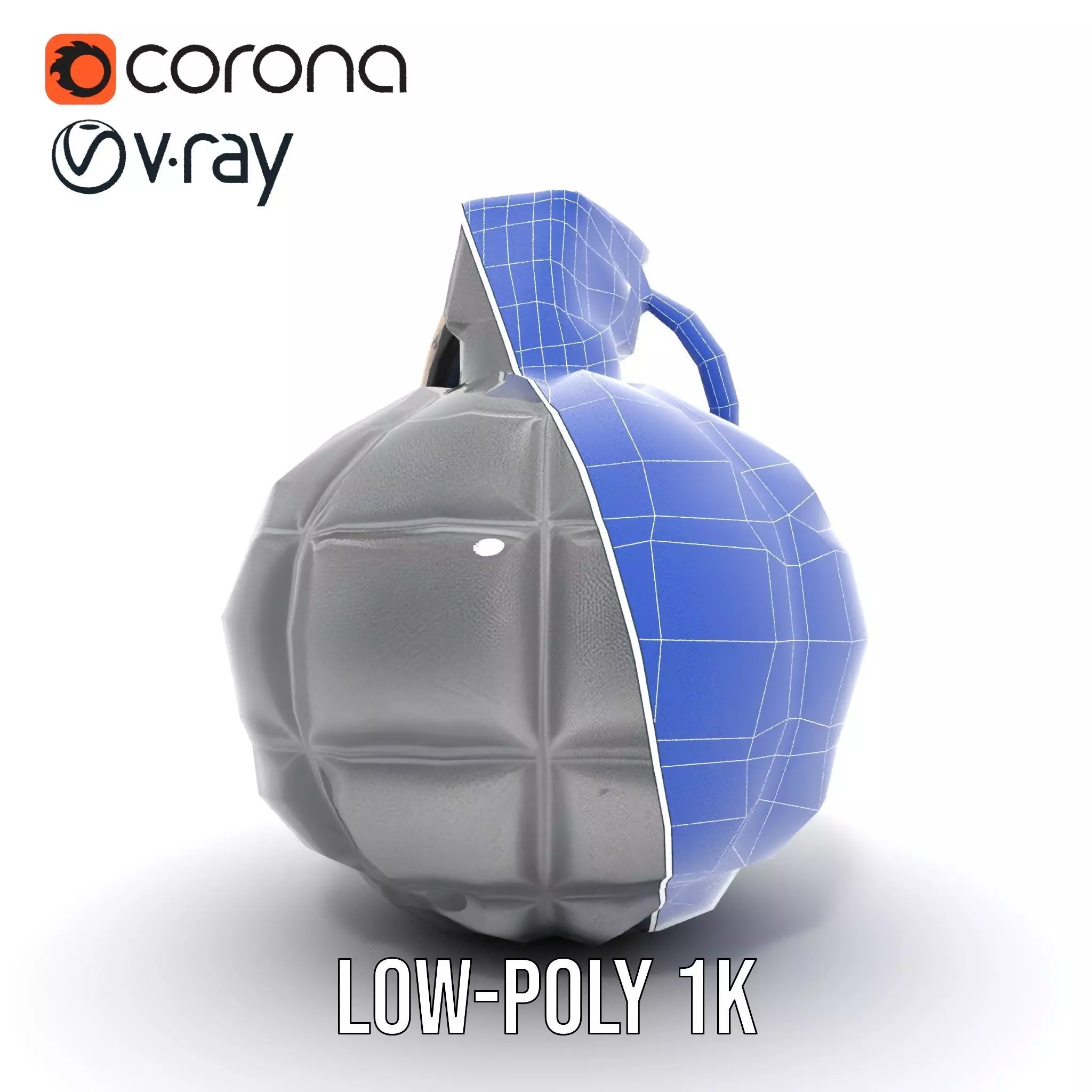 Grenade model pack with detailed texture and design Low-poly 3D model_30