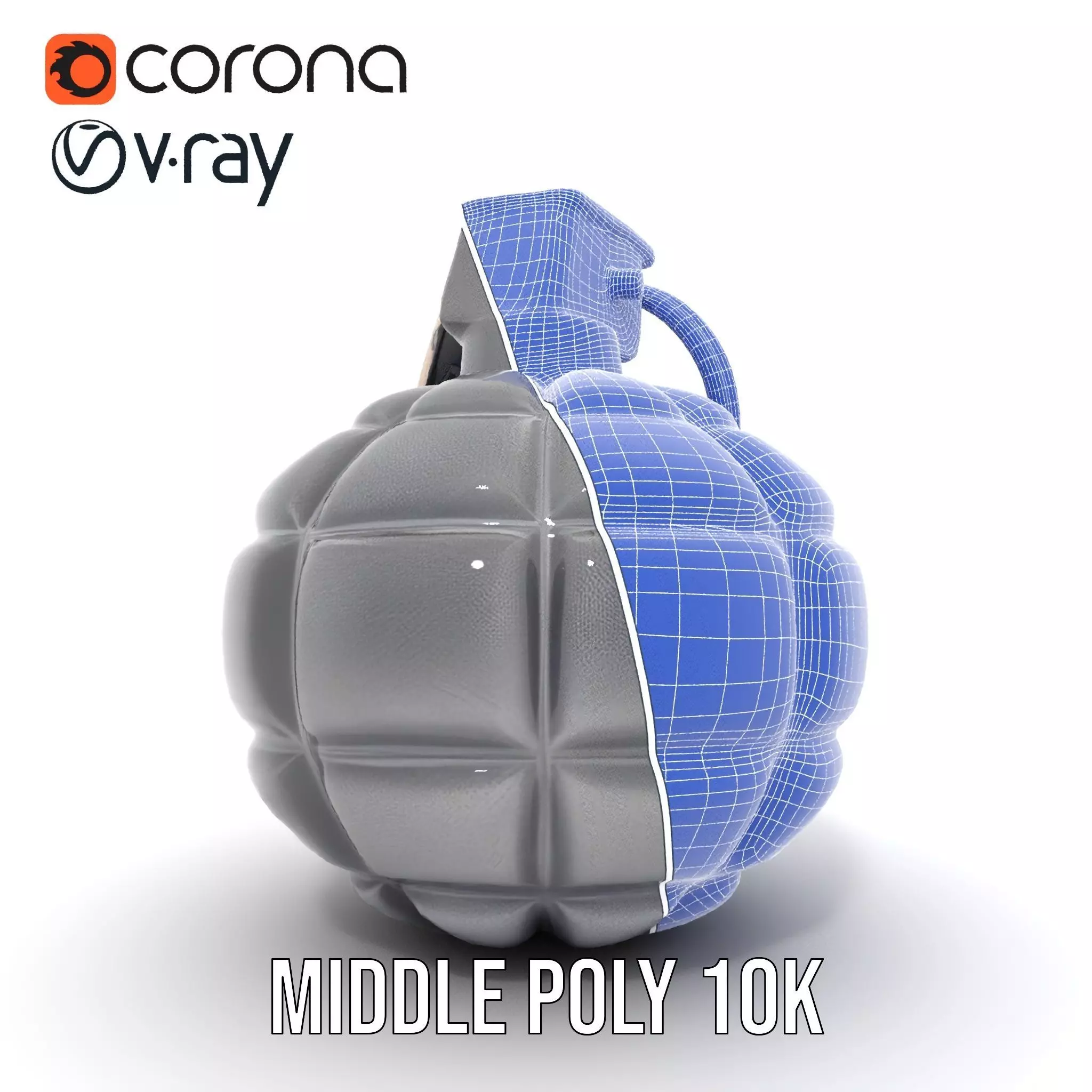 Grenade model pack with detailed texture and design Low-poly 3D model_18