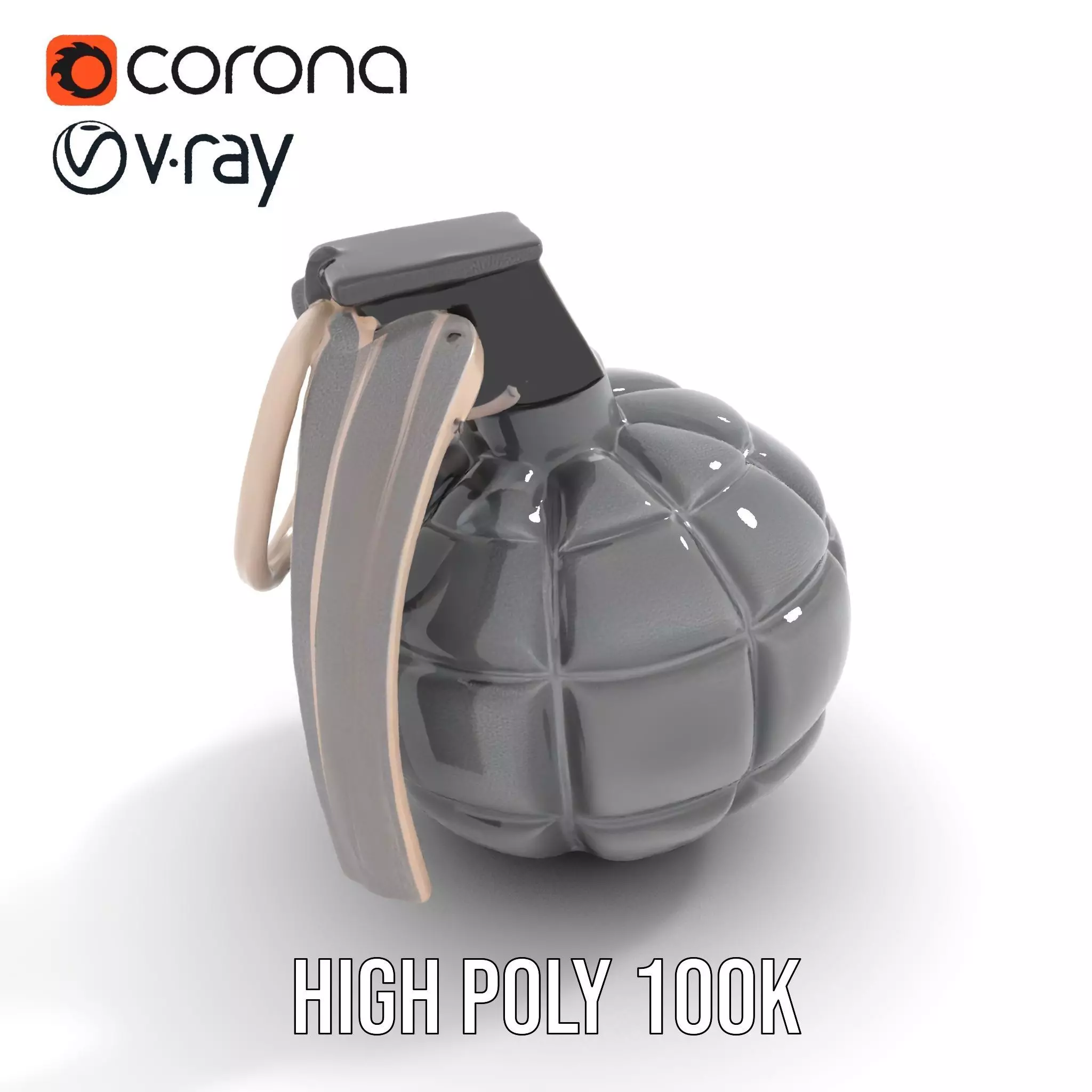 Grenade model pack with detailed texture and design Low-poly 3D model_17