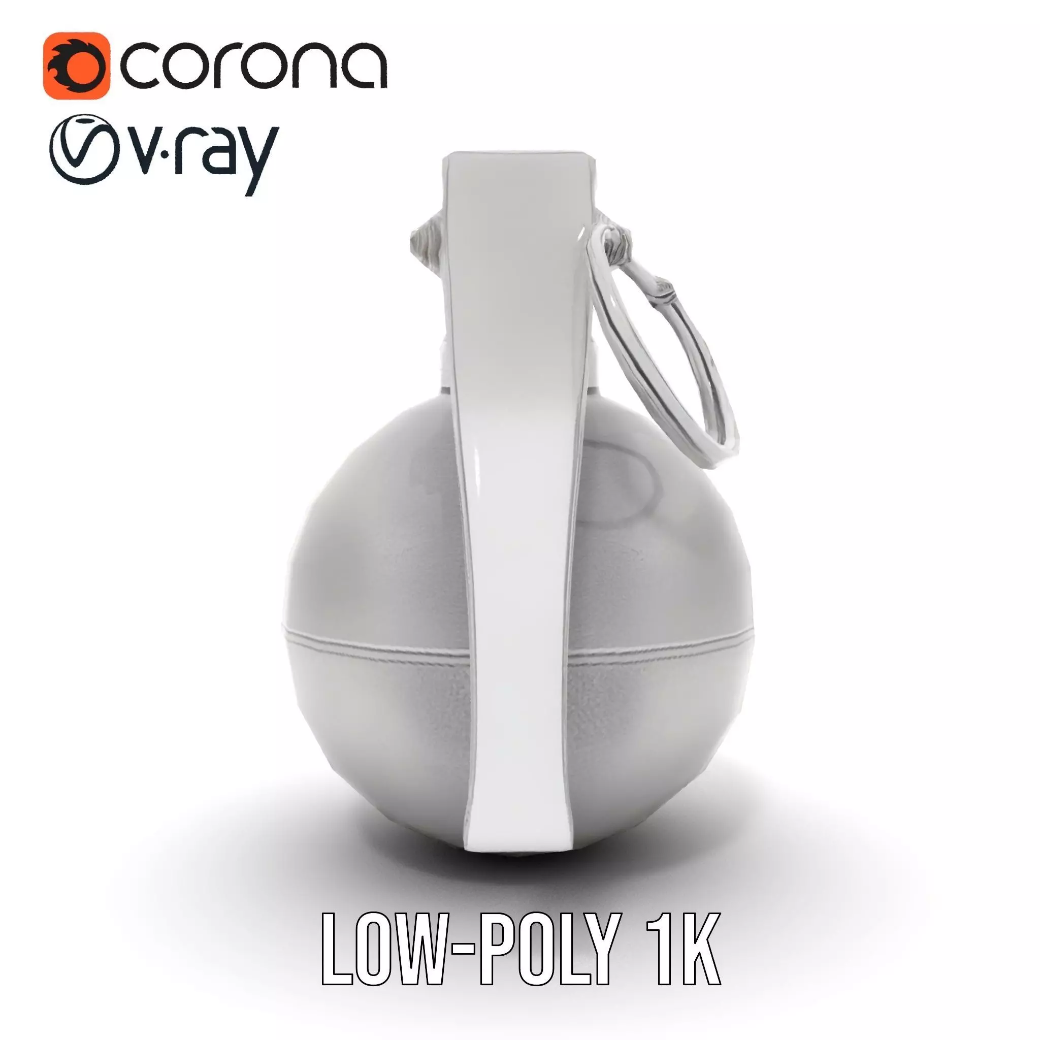 Modern Grenade Model Pack with Metallic Texture Low-poly 3D model_16