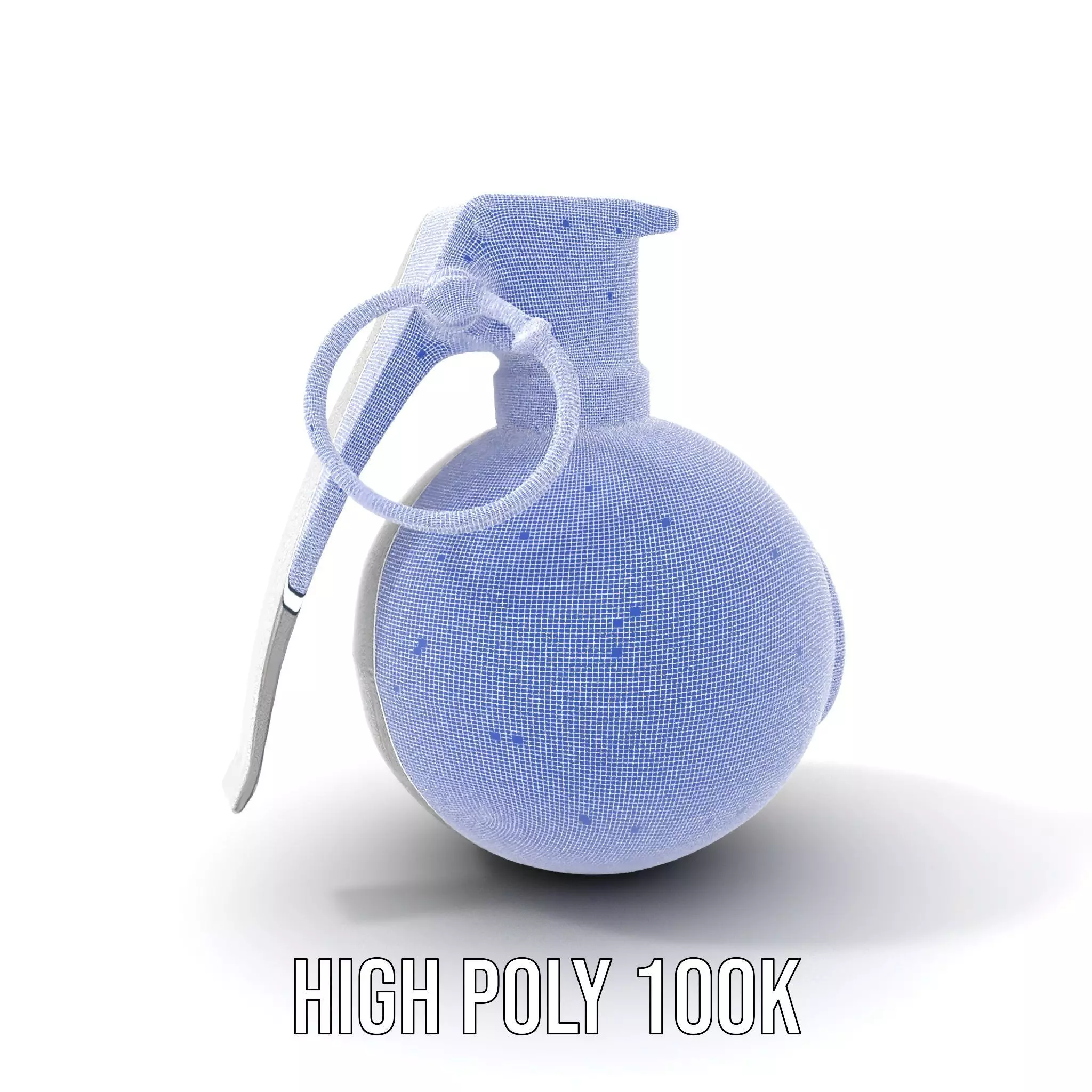 Modern Grenade Model Pack with Metallic Texture Low-poly 3D model_4