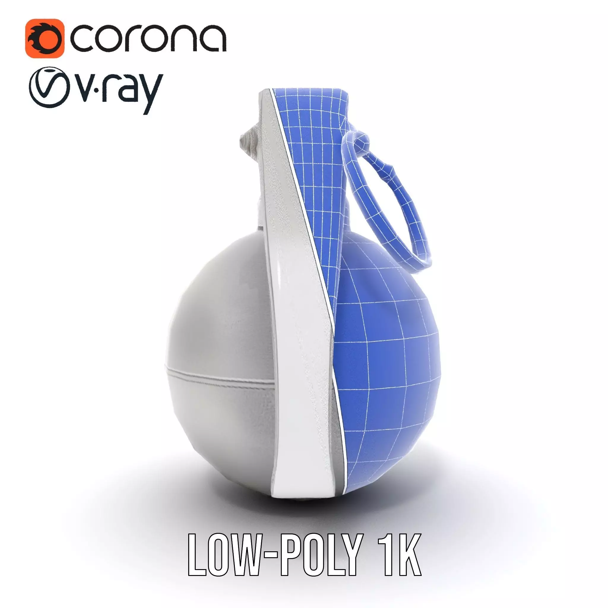 Modern Grenade Model Pack with Metallic Texture Low-poly 3D model_30