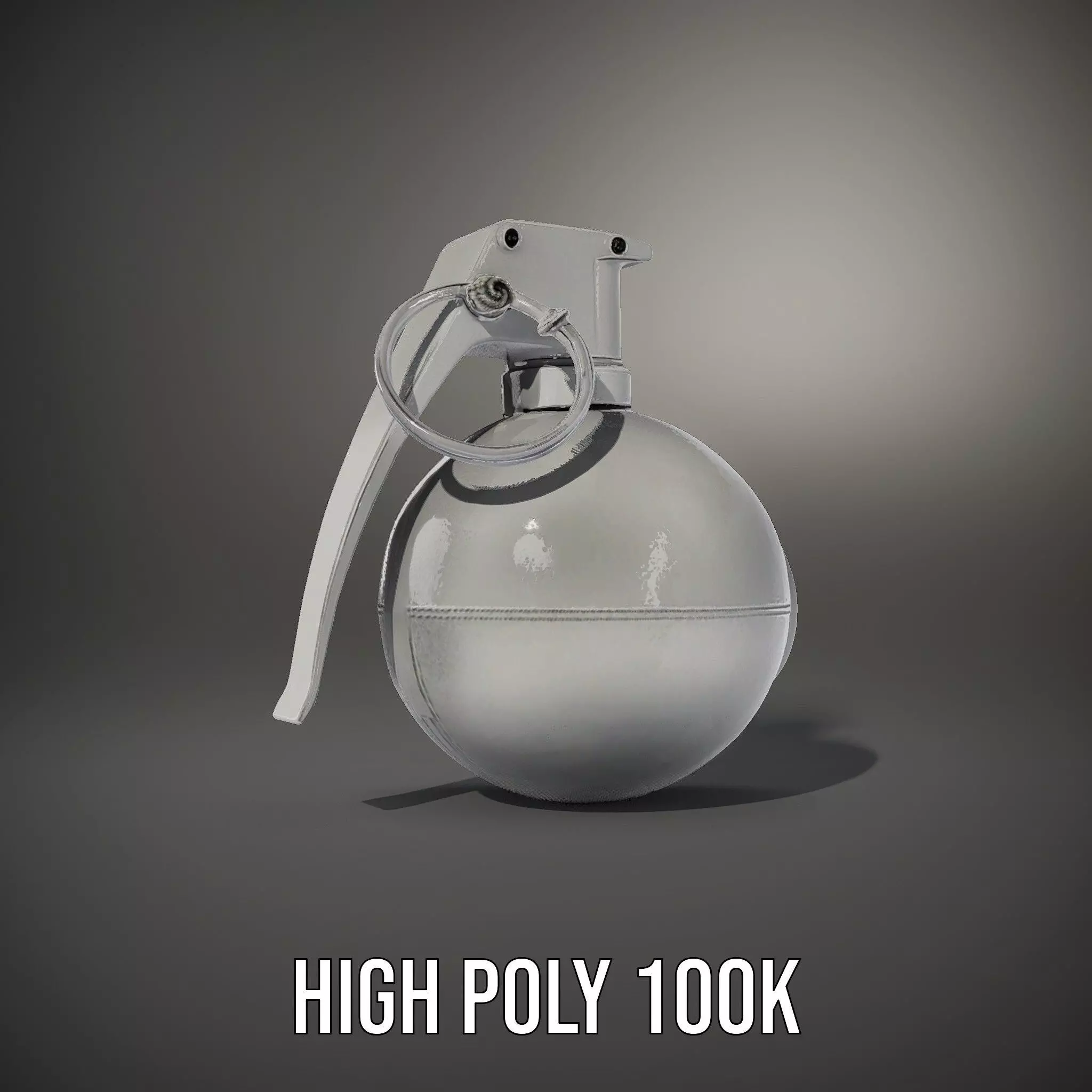 Modern Grenade Model Pack with Metallic Texture Low-poly 3D model_10