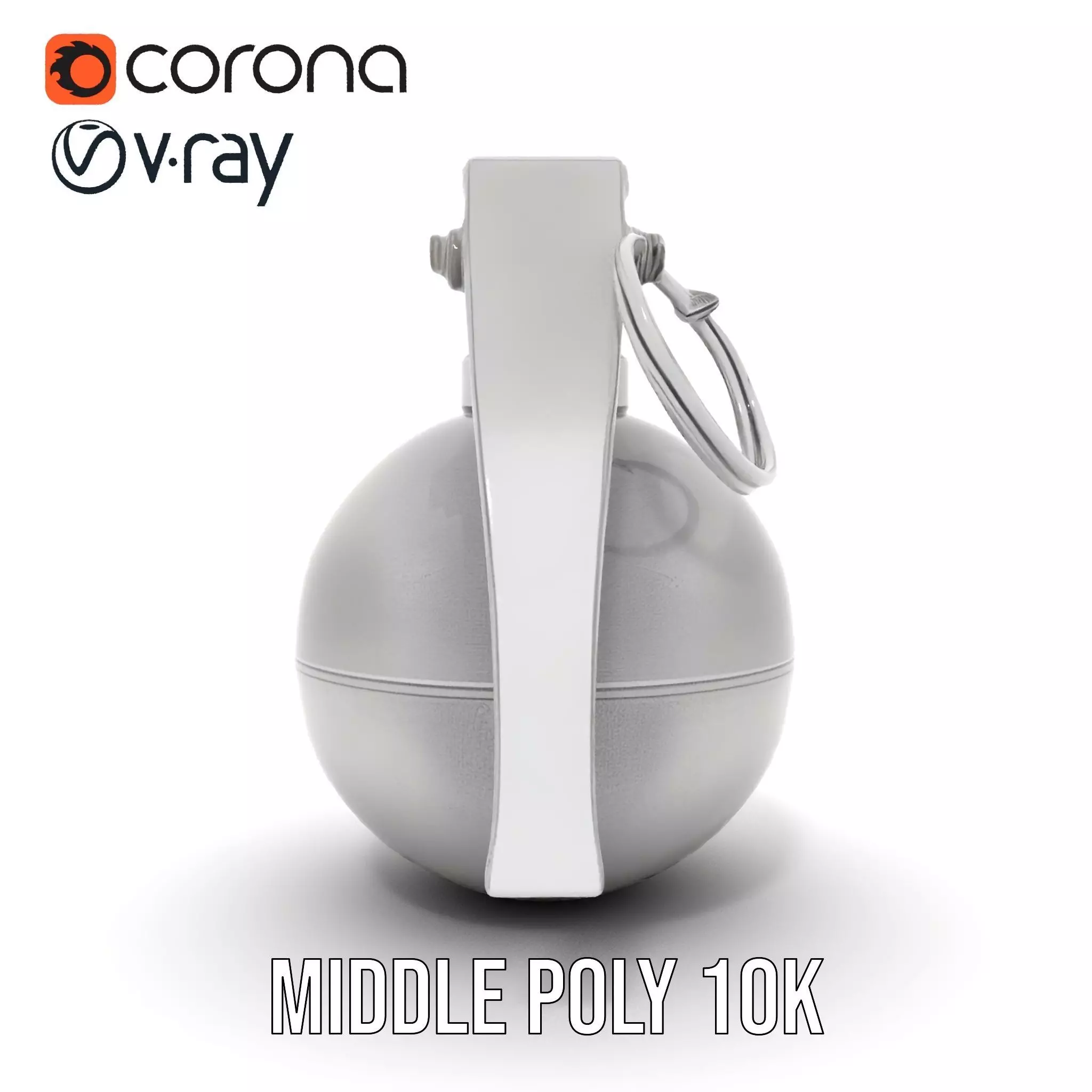 Modern Grenade Model Pack with Metallic Texture Low-poly 3D model_13