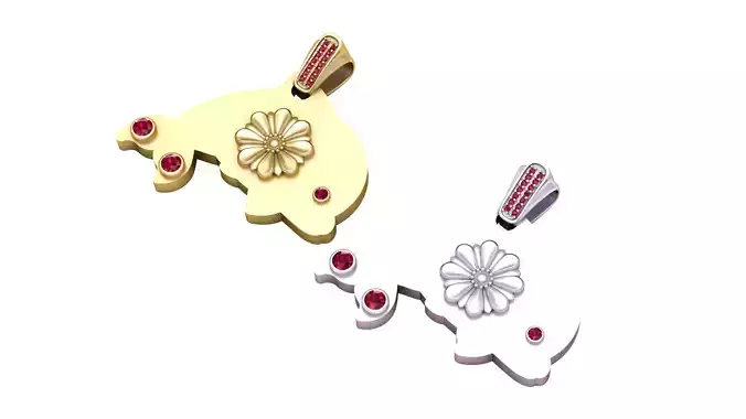 FISH GOLD PENDANT  3D print model