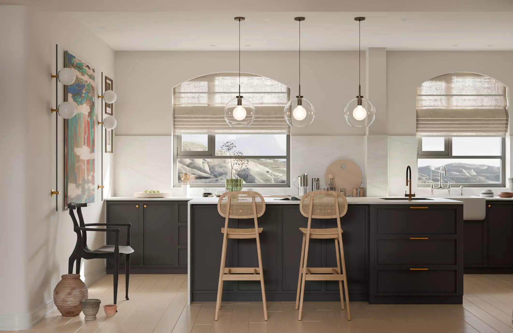 French ancient style indoor life scene 3D model