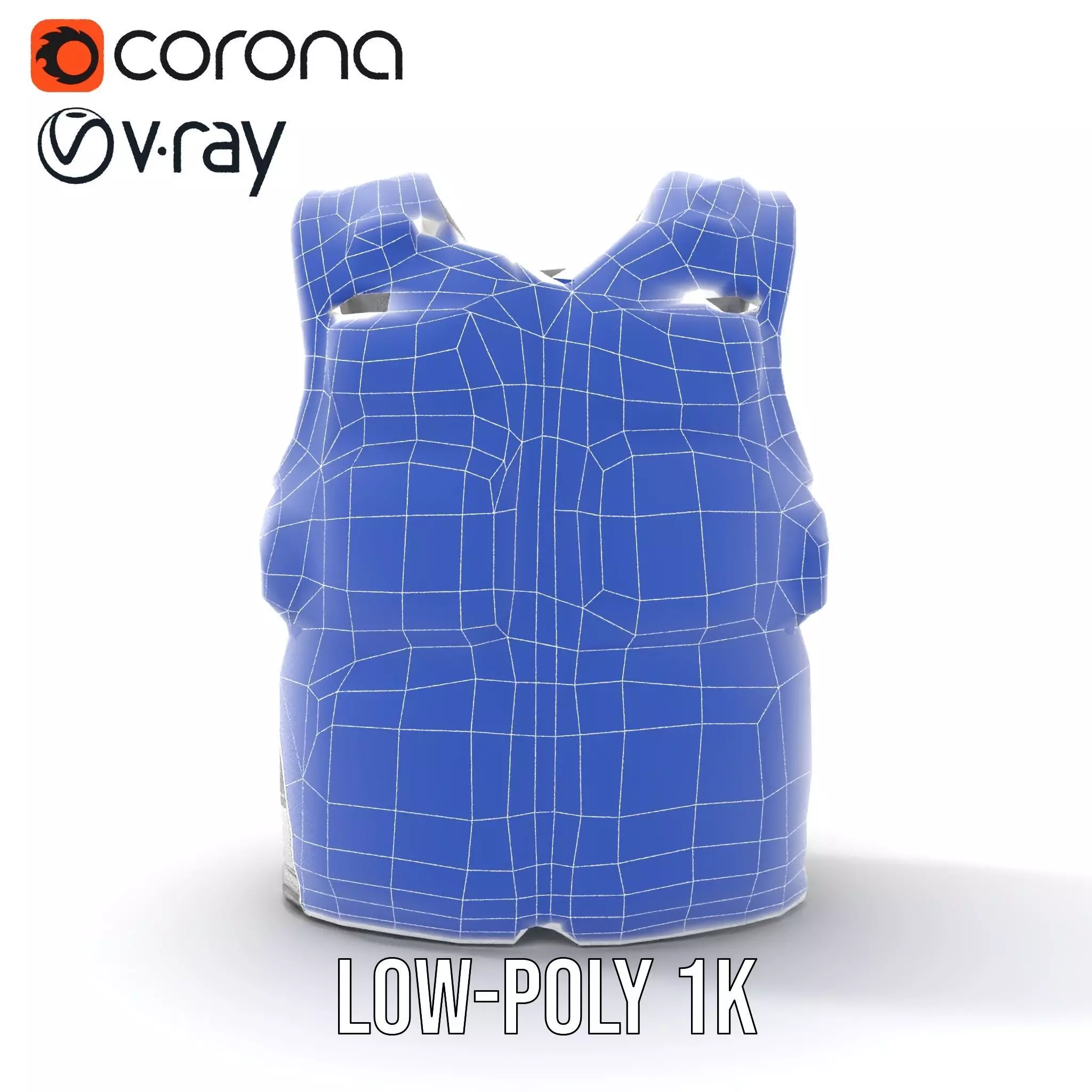 Futuristic Tactical Vest Model Pack Low-poly 3D model_19