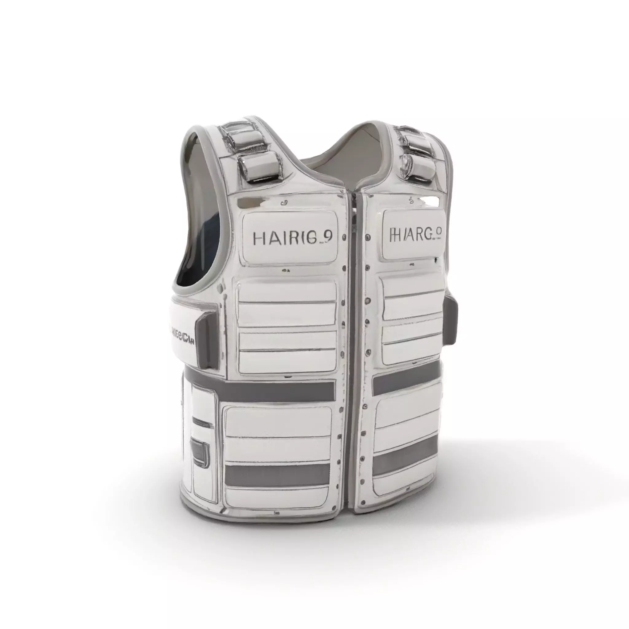 Futuristic Tactical Vest Model Pack Low-poly 3D model_5