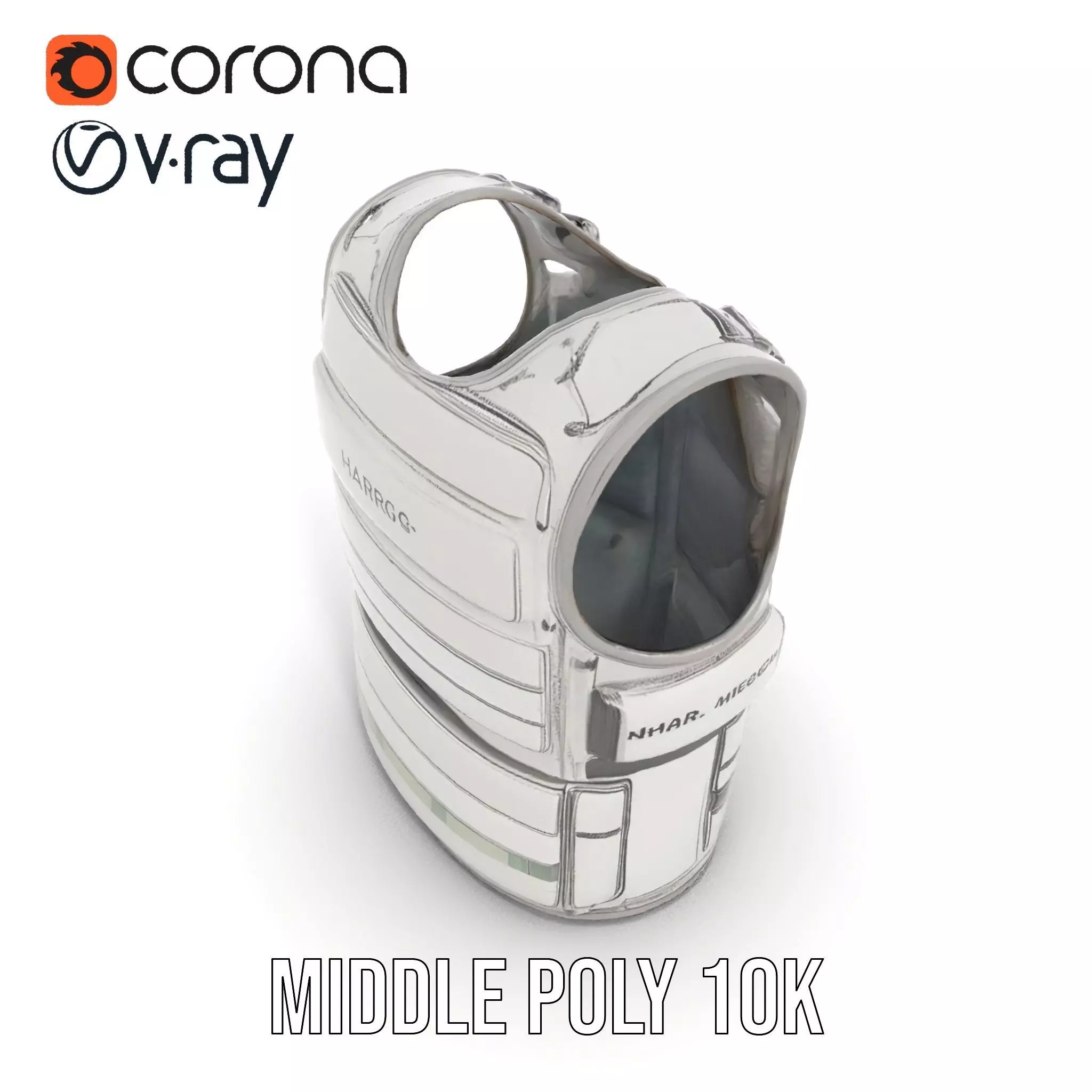 Futuristic Tactical Vest Model Pack Low-poly 3D model_10