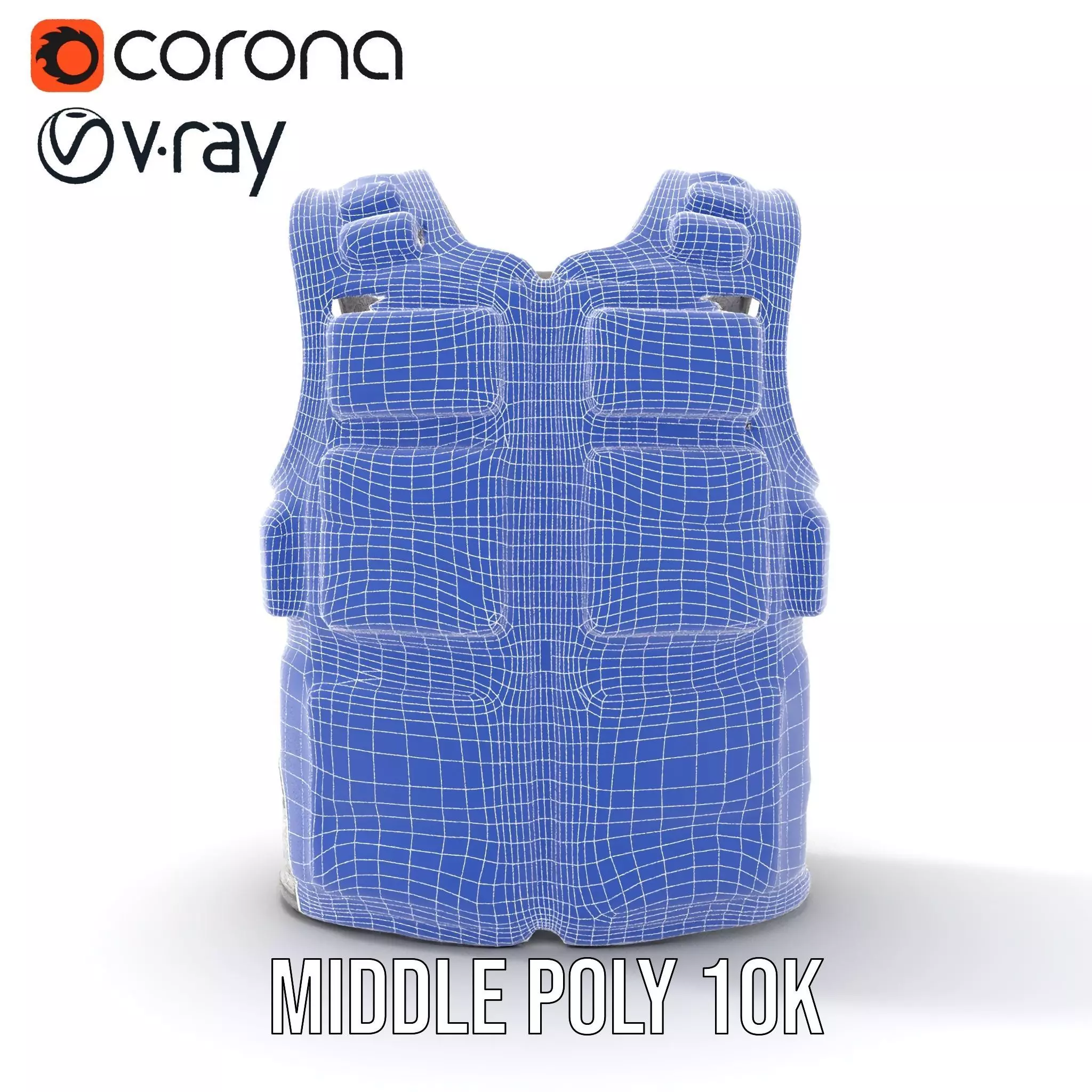 Futuristic Tactical Vest Model Pack Low-poly 3D model_20