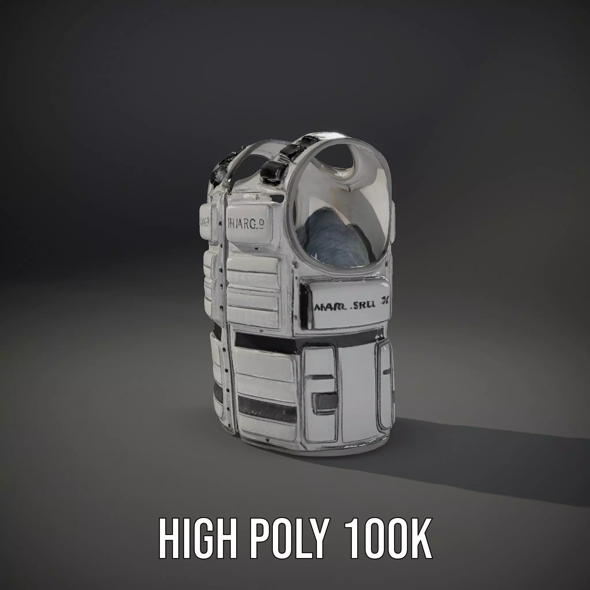 Futuristic Tactical Vest Model Pack Low-poly 3D model_12