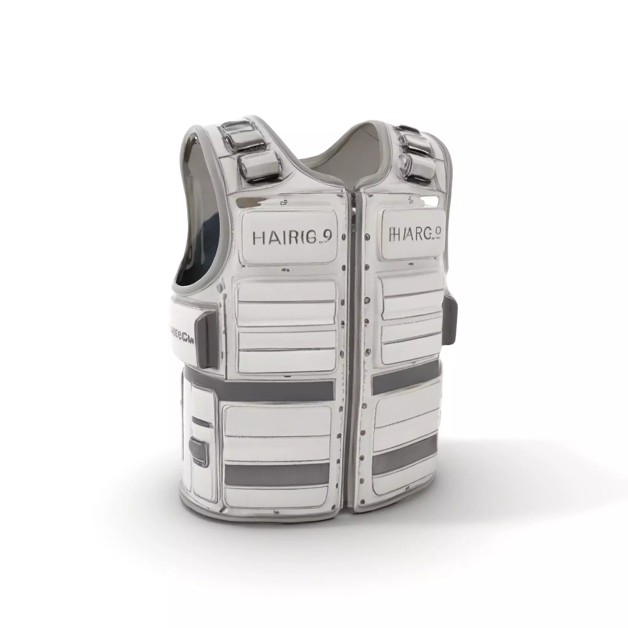 Futuristic Tactical Vest Model Pack Low-poly 3D model_0