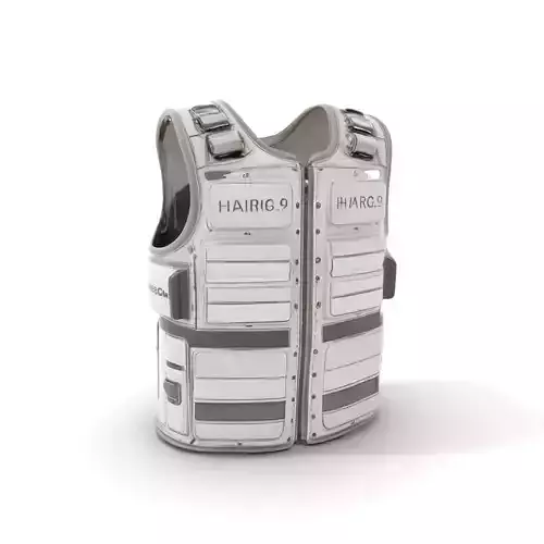 Futuristic Tactical Vest Model Pack Low-poly 3D model