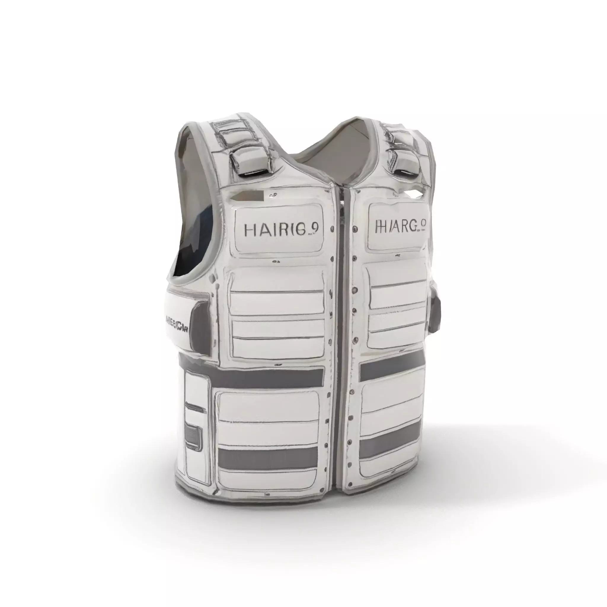 Futuristic Tactical Vest Model Pack Low-poly 3D model_8