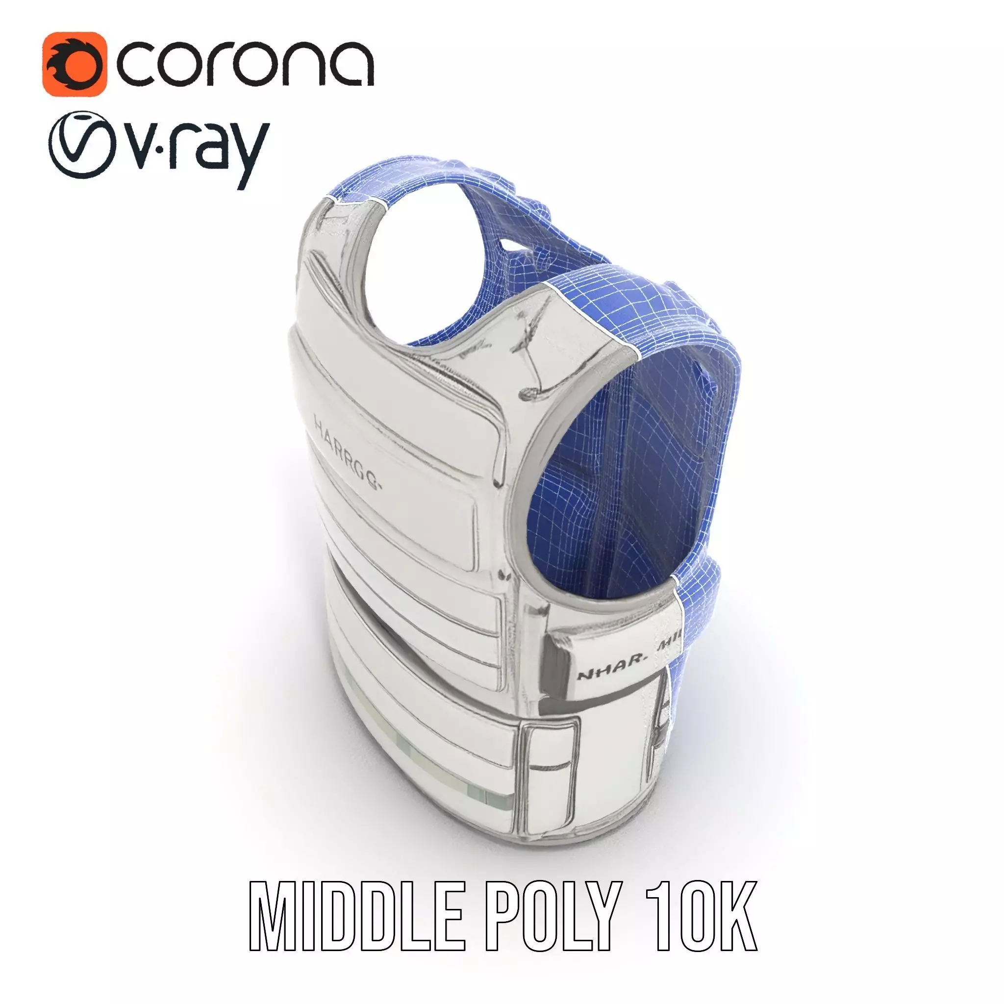 Futuristic Tactical Vest Model Pack Low-poly 3D model_23